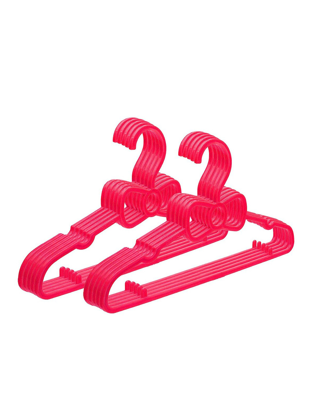 Kuber Industries Kids Pink 10 Pcs Non-Slip Cloth Hangers