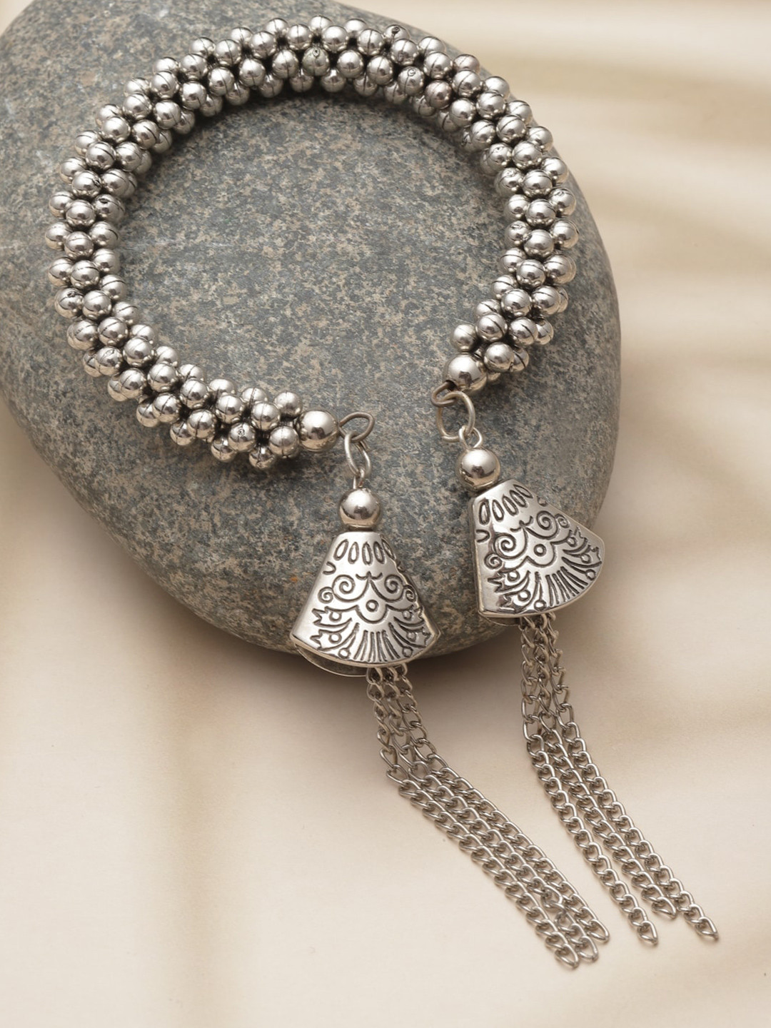 VOGUE PANASH Women Silver-Plated Kada Bracelet