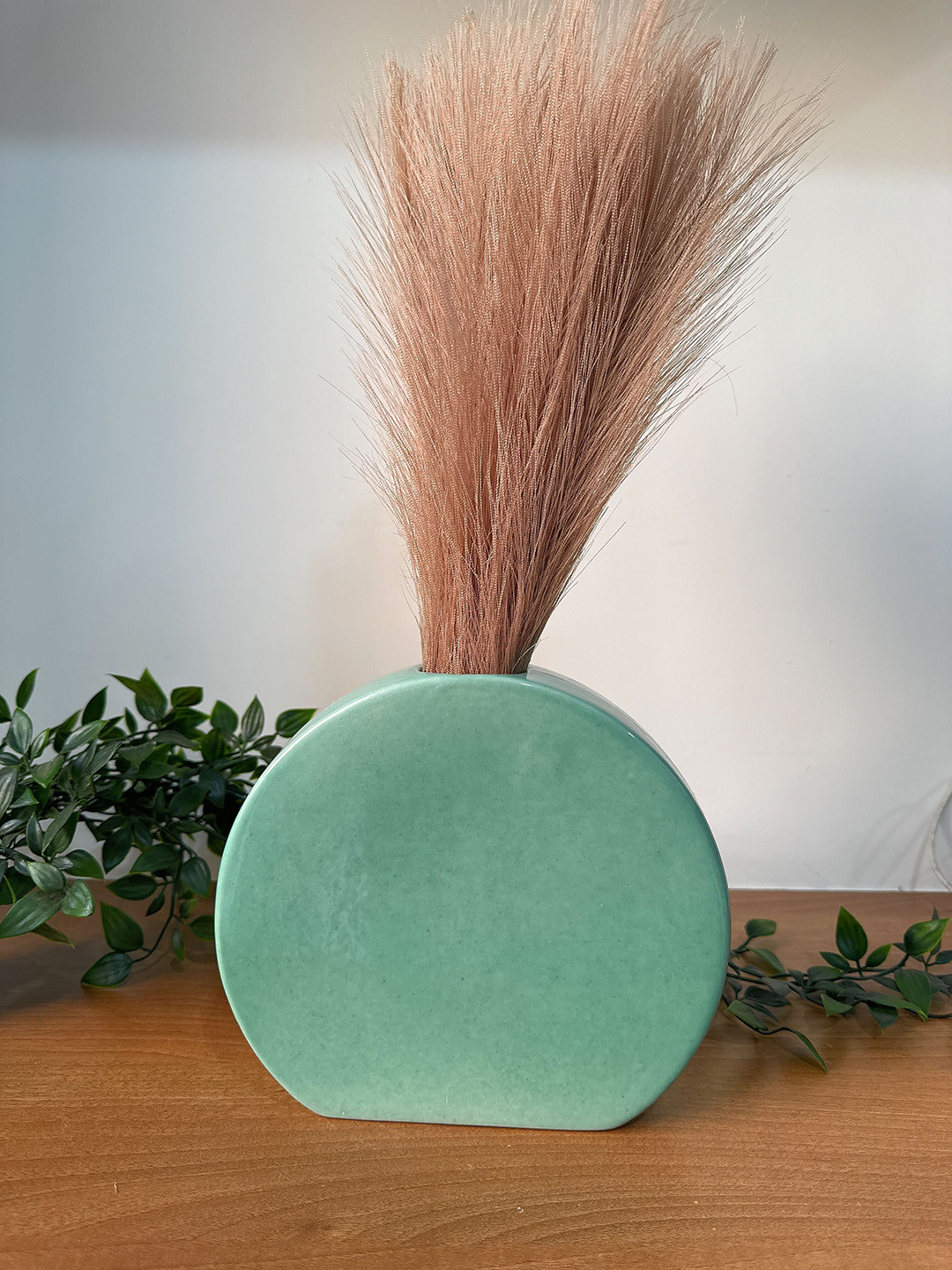 CasaTrunk Sea Green Ceramic Round Vase