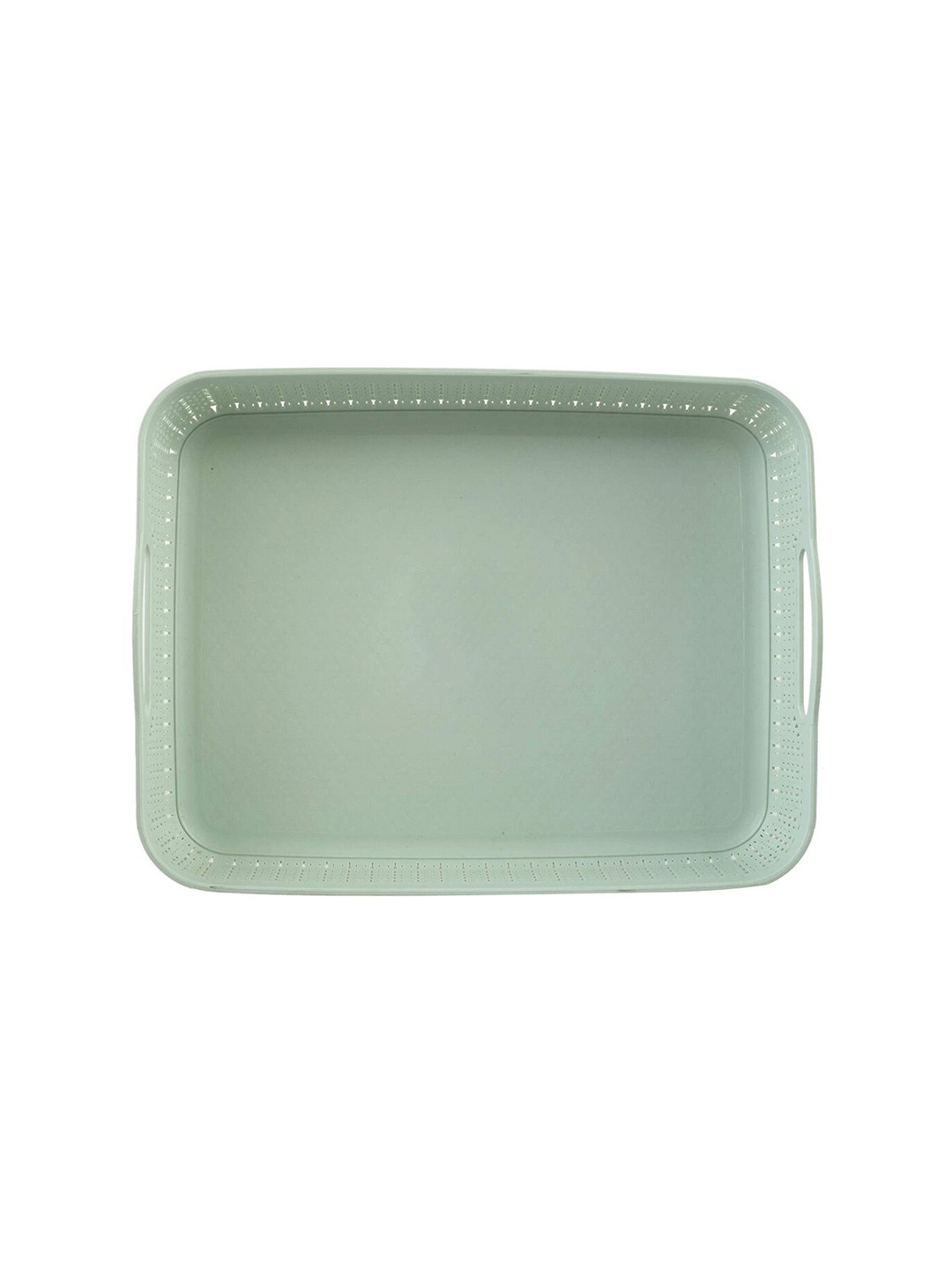 Kuber Industries Green Textured Unbreakable Storage Basket