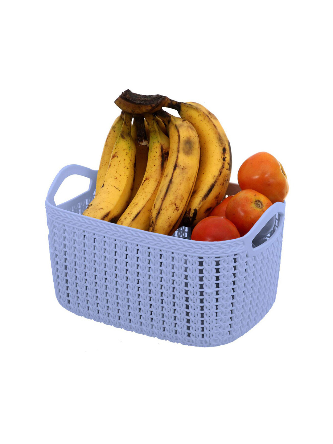 Kuber Industries 1 Pcs Blue & Brown Large Size Flexible Fruits Storage Baskets