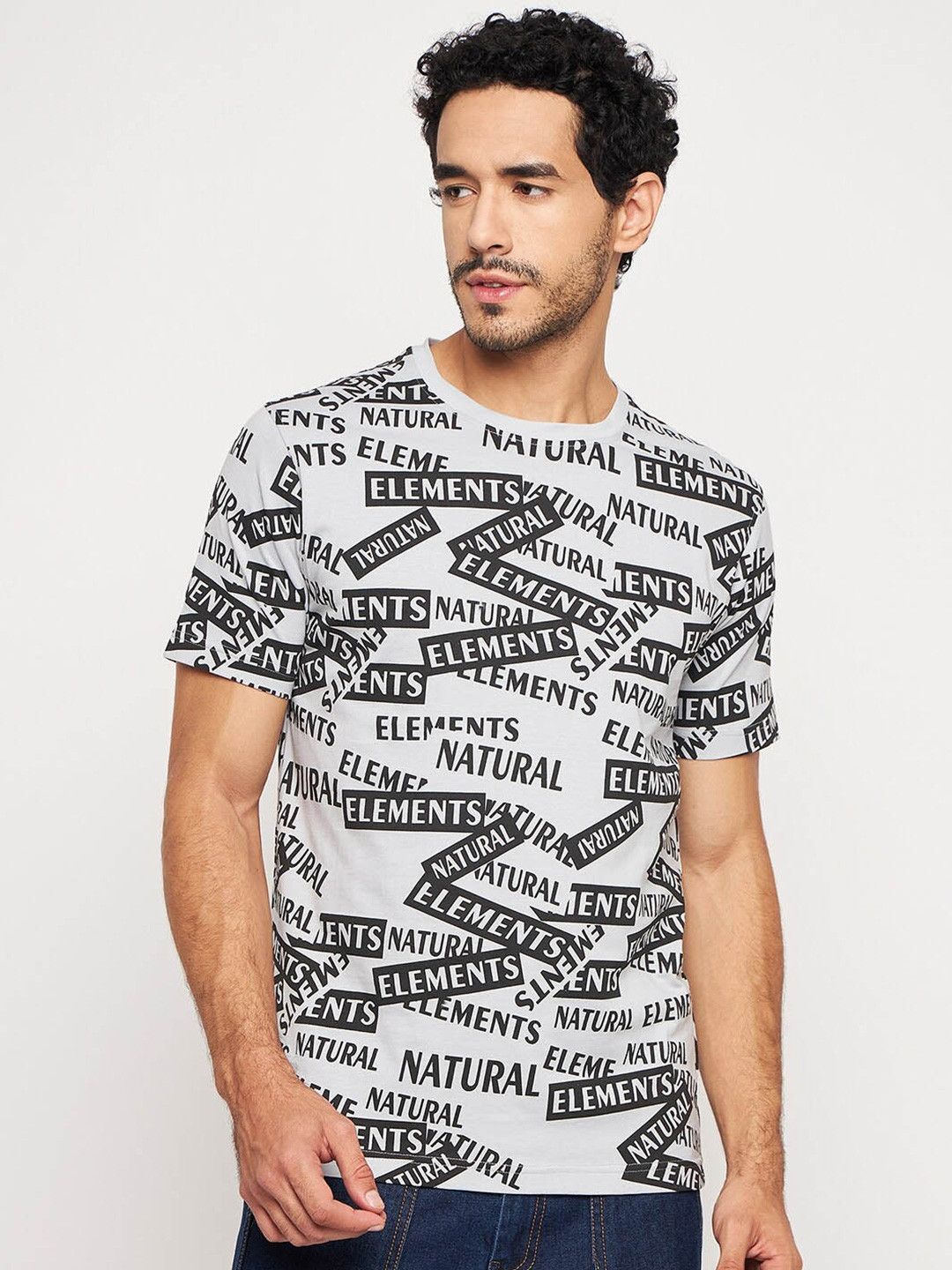 Club York Typography Printed Cotton T-shirt