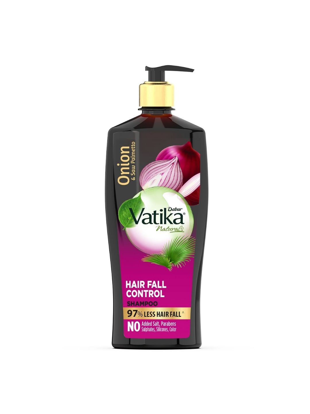 Dabur Vatika Onion Hair Fall Control Shampoo - Up to 97% Hair Fall Reduction - 640ml