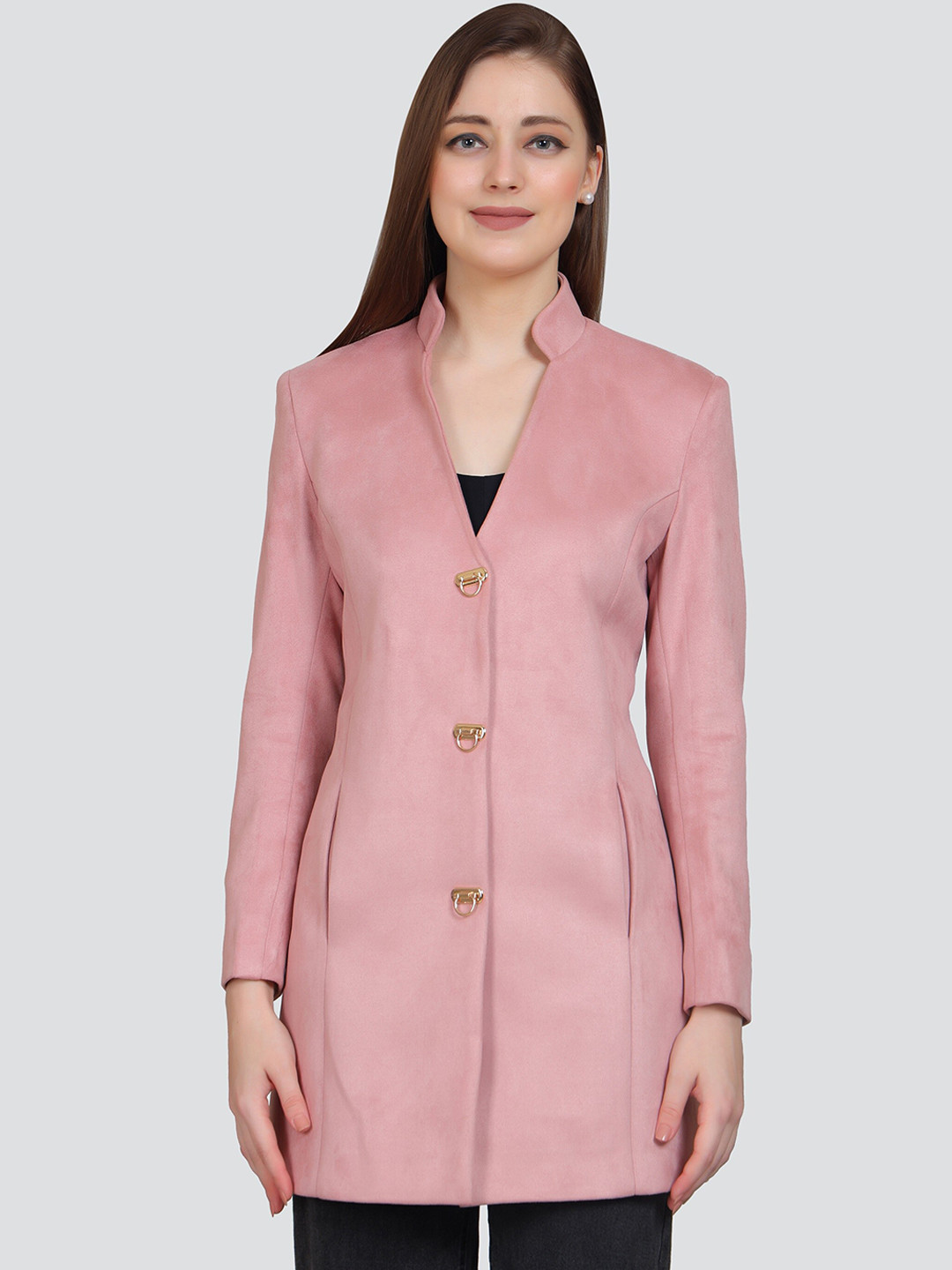 YOUNG CLUB CLASSIC Mandarin Collar Winter Pea Coat