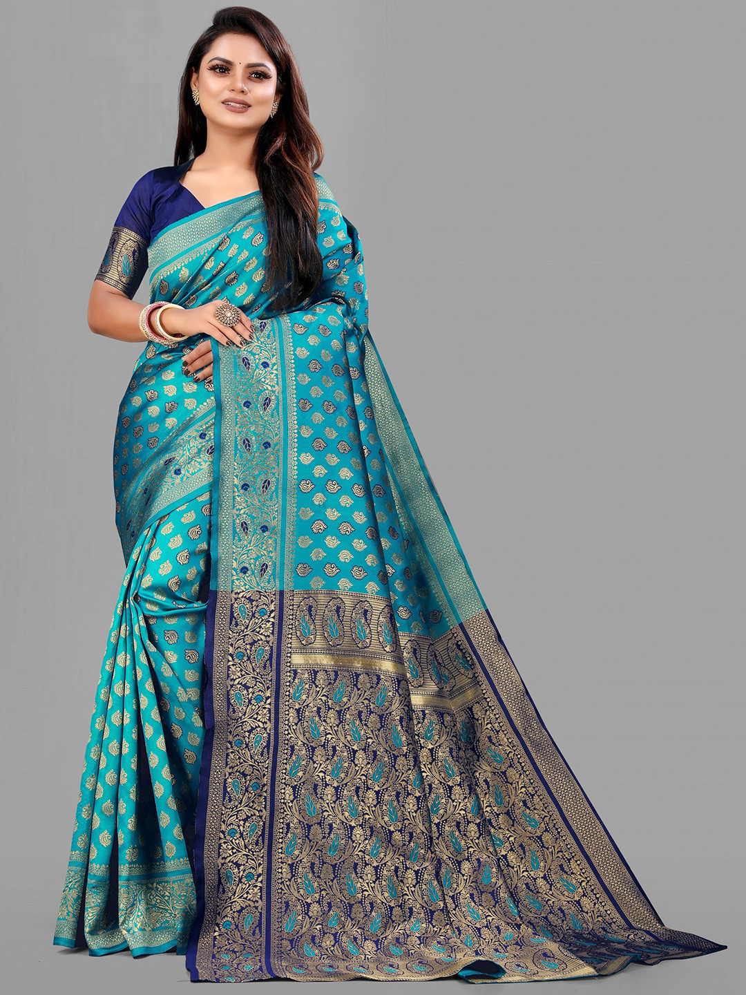 VEDANT VASTRAM Ethnic Motifs Woven Design Zari Designer Banarasi Saree