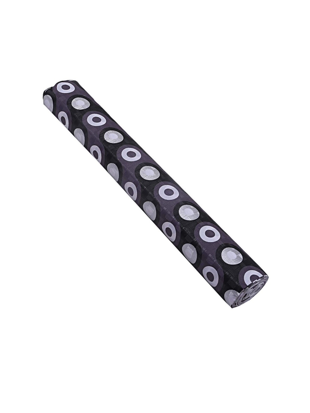 Kuber Industries Black Polka Dots Printed Cabinet Shelf Mat