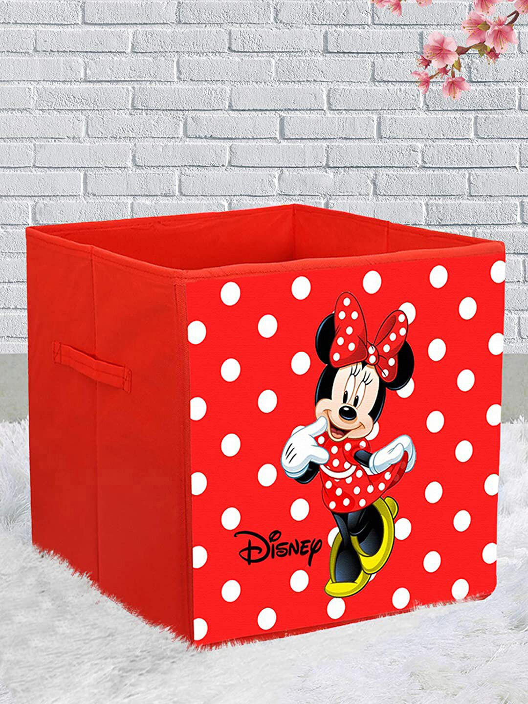 Kuber Industries Red Disney Minnie Printed Multi-Utility Storage Box