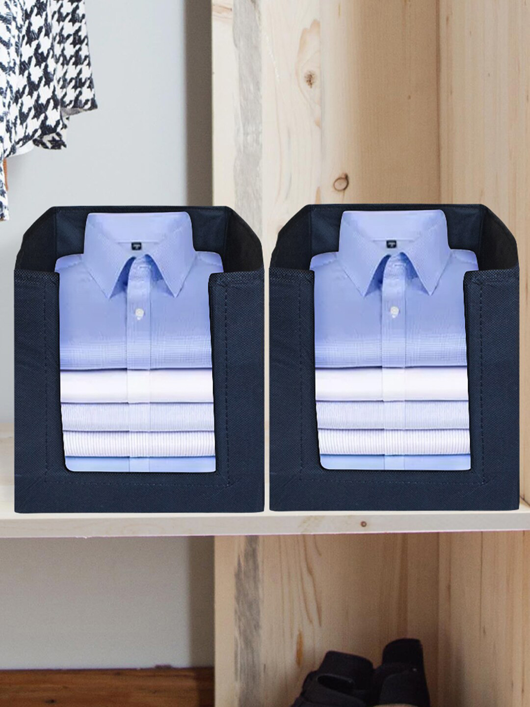 Kuber Industries Black 6 Pieces Multi-Utility Storage boxes