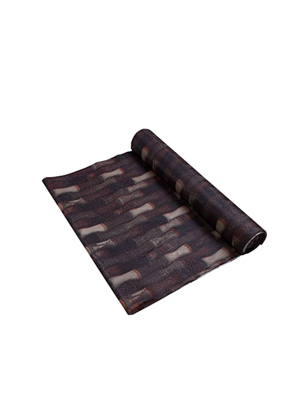Kuber Industries Brown Printed Shelf Mat