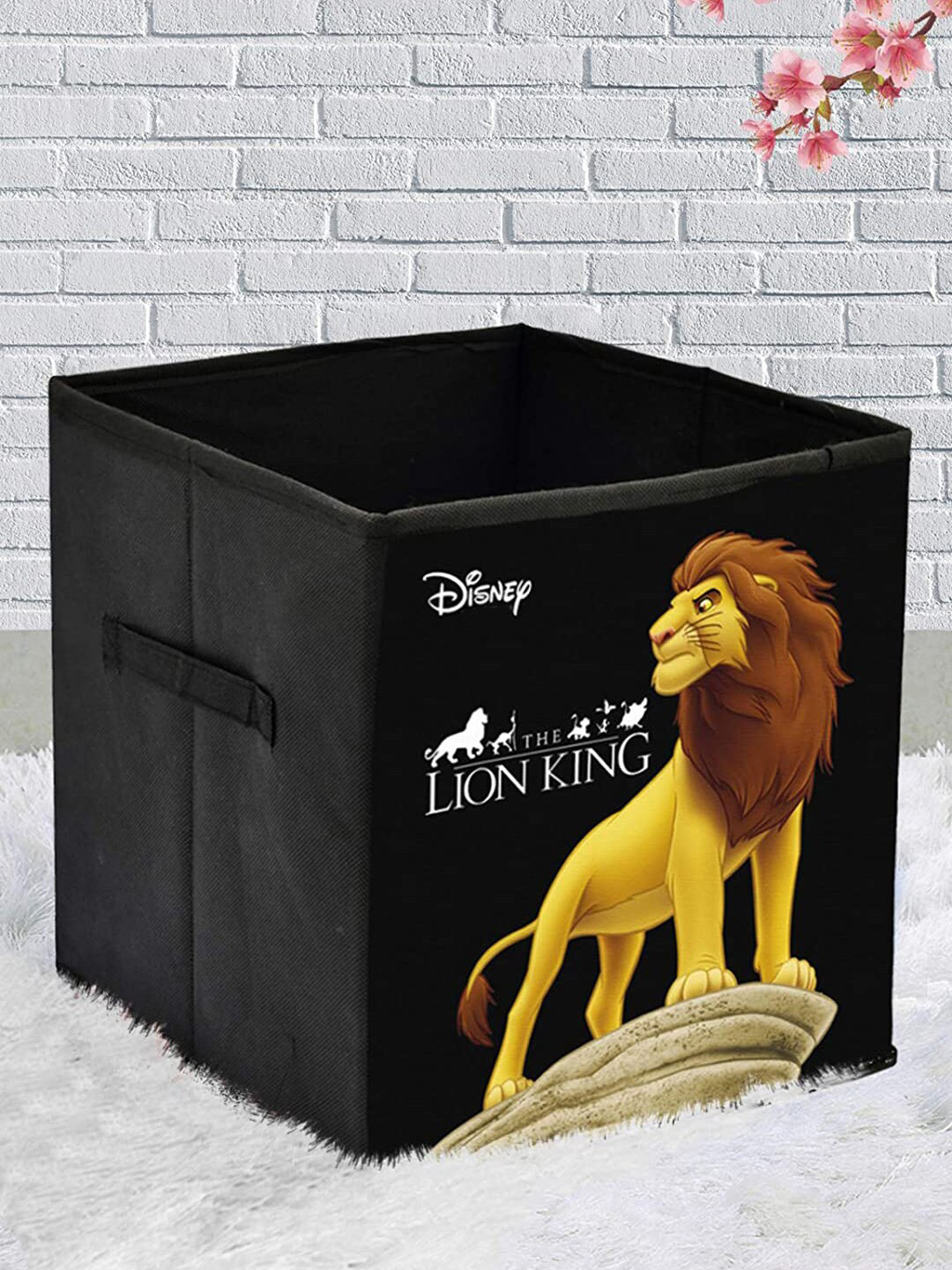 Kuber Industries Black Disney Lion King Printed Underbed Foldable Storage Bag