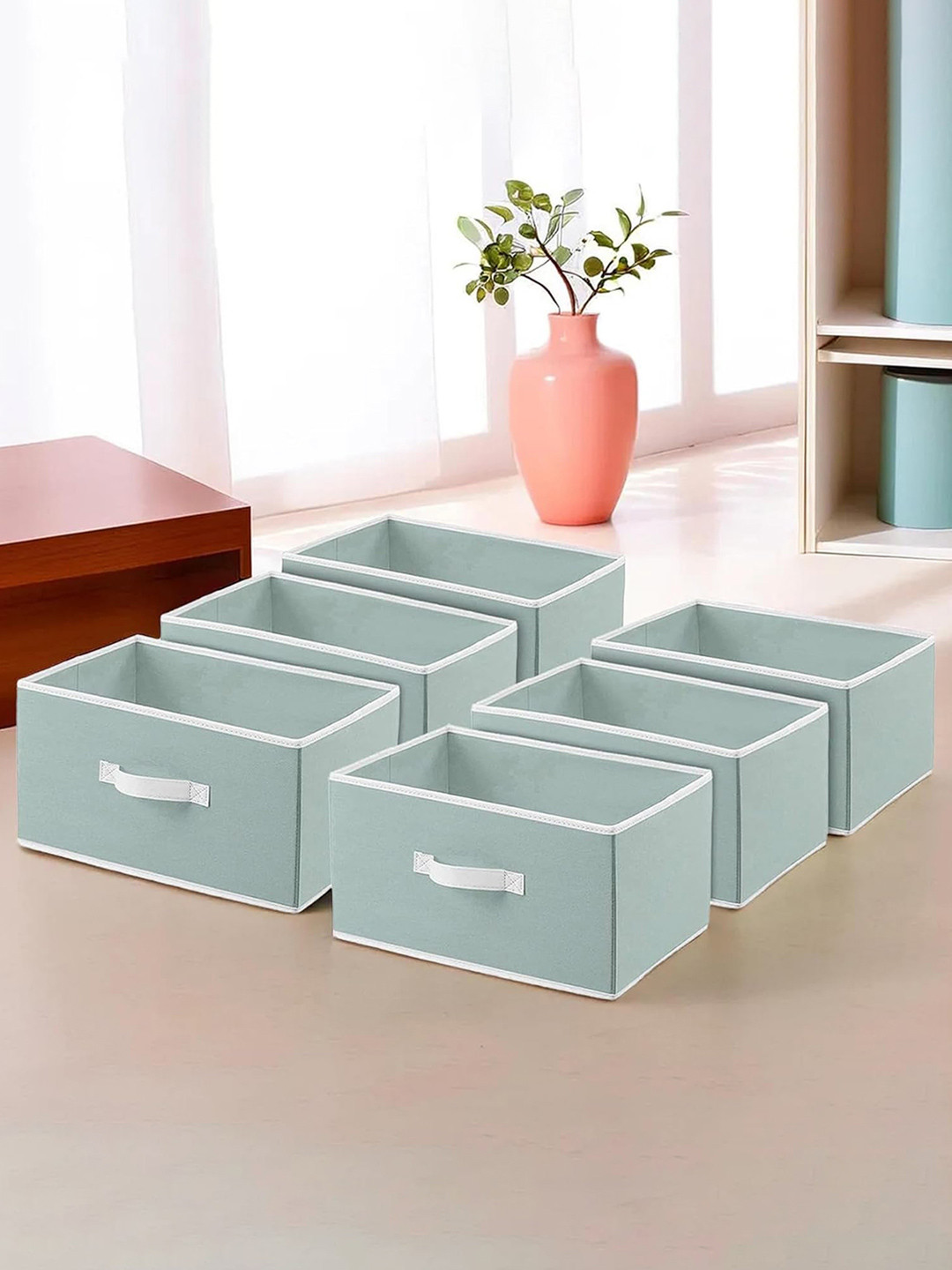 Kuber Industries Grey 6 Pieces Rectangular Foldable Storage Box