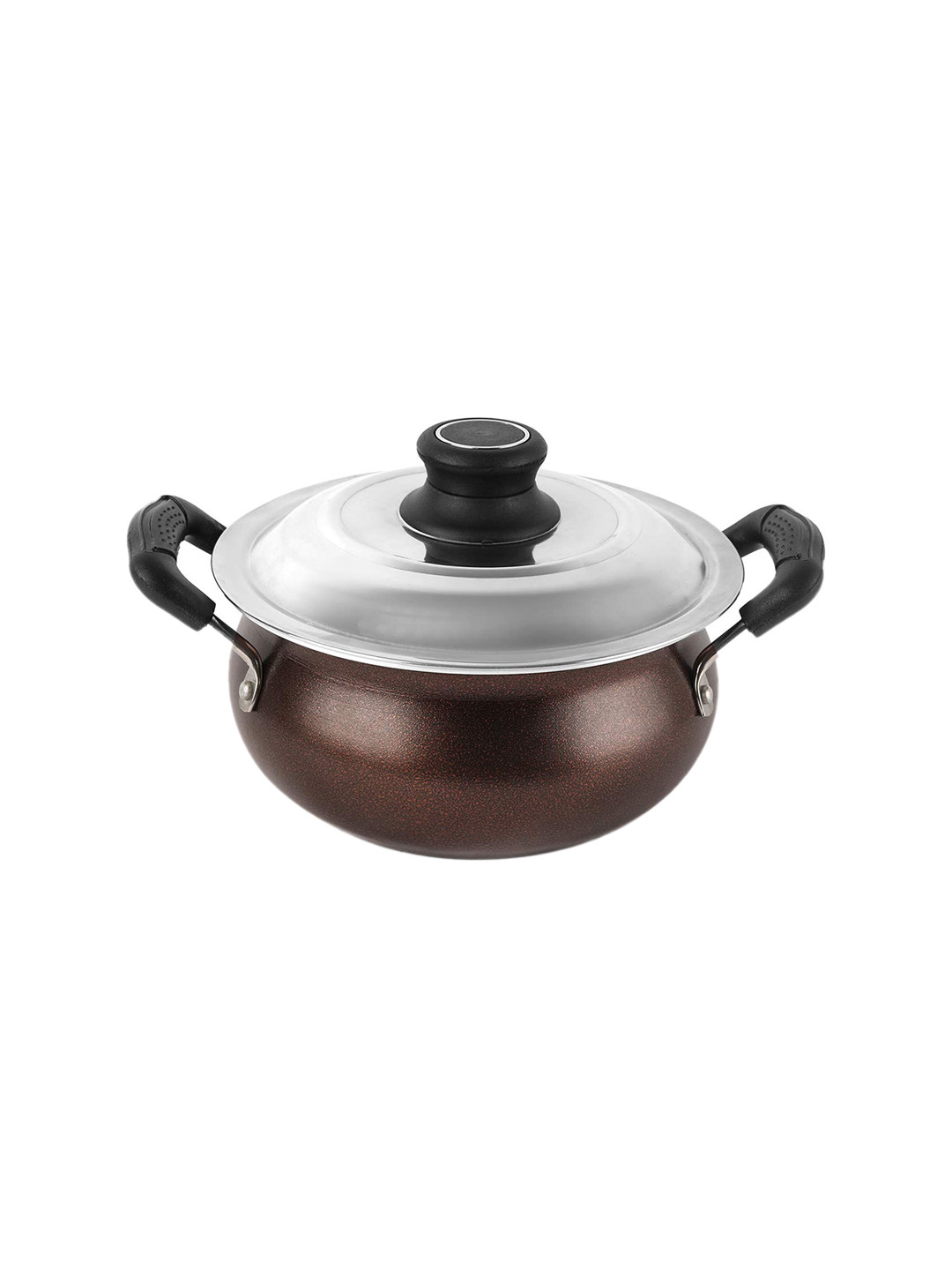 Cello Brown Non Stick Induction Compatible Biryani Handi With Stainless Steel Lid 1.5 L