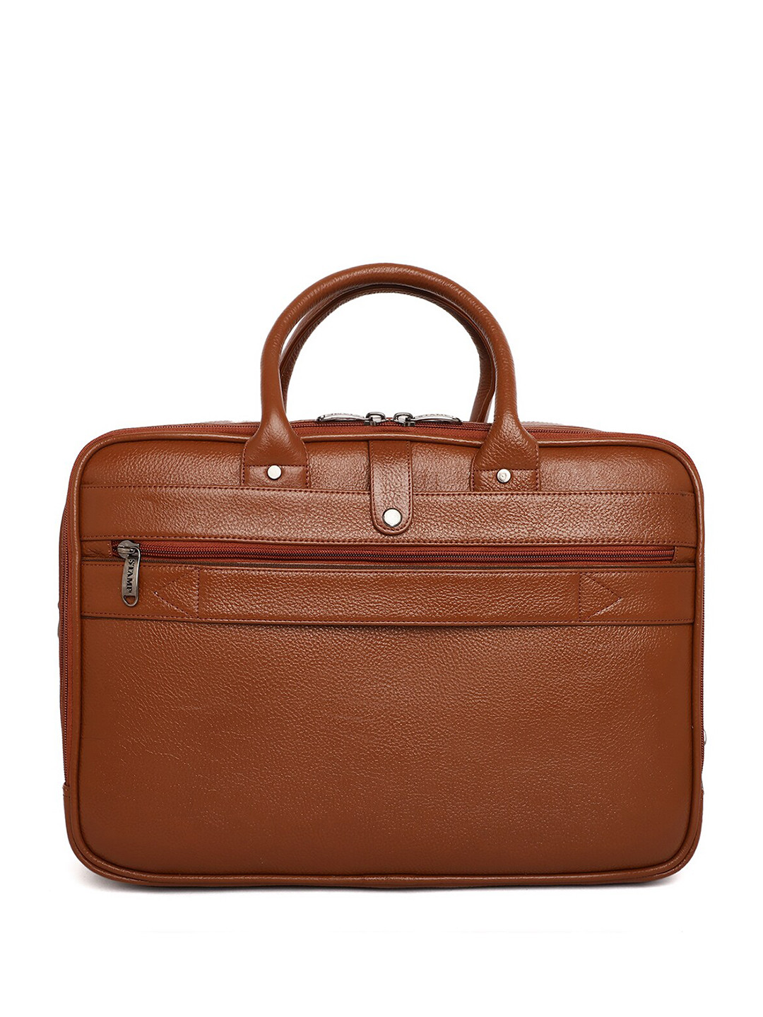 Stamp Unisex Leather Laptop Bag