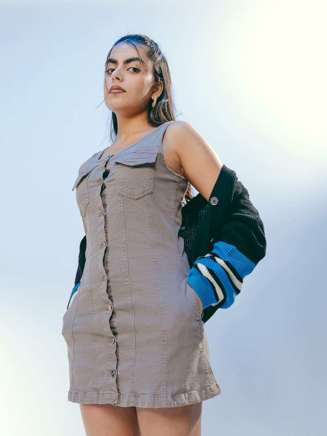 FREAKINS Denim Sheath Dress