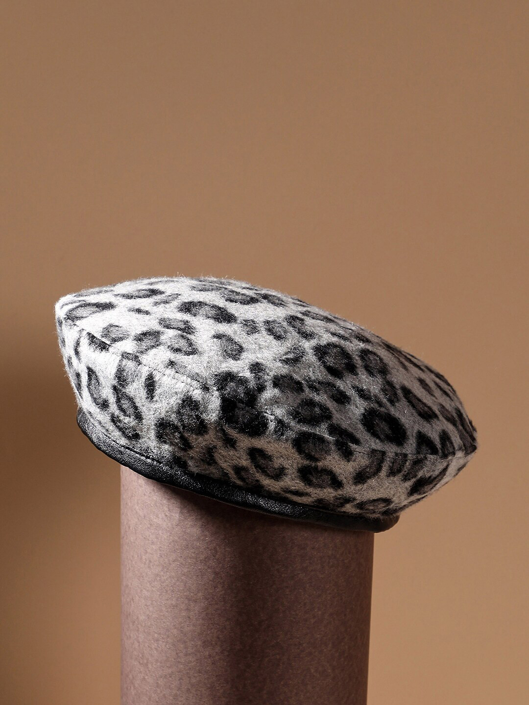 HAUTE SAUCE  Women Leopard Printed Casual Beret Hat