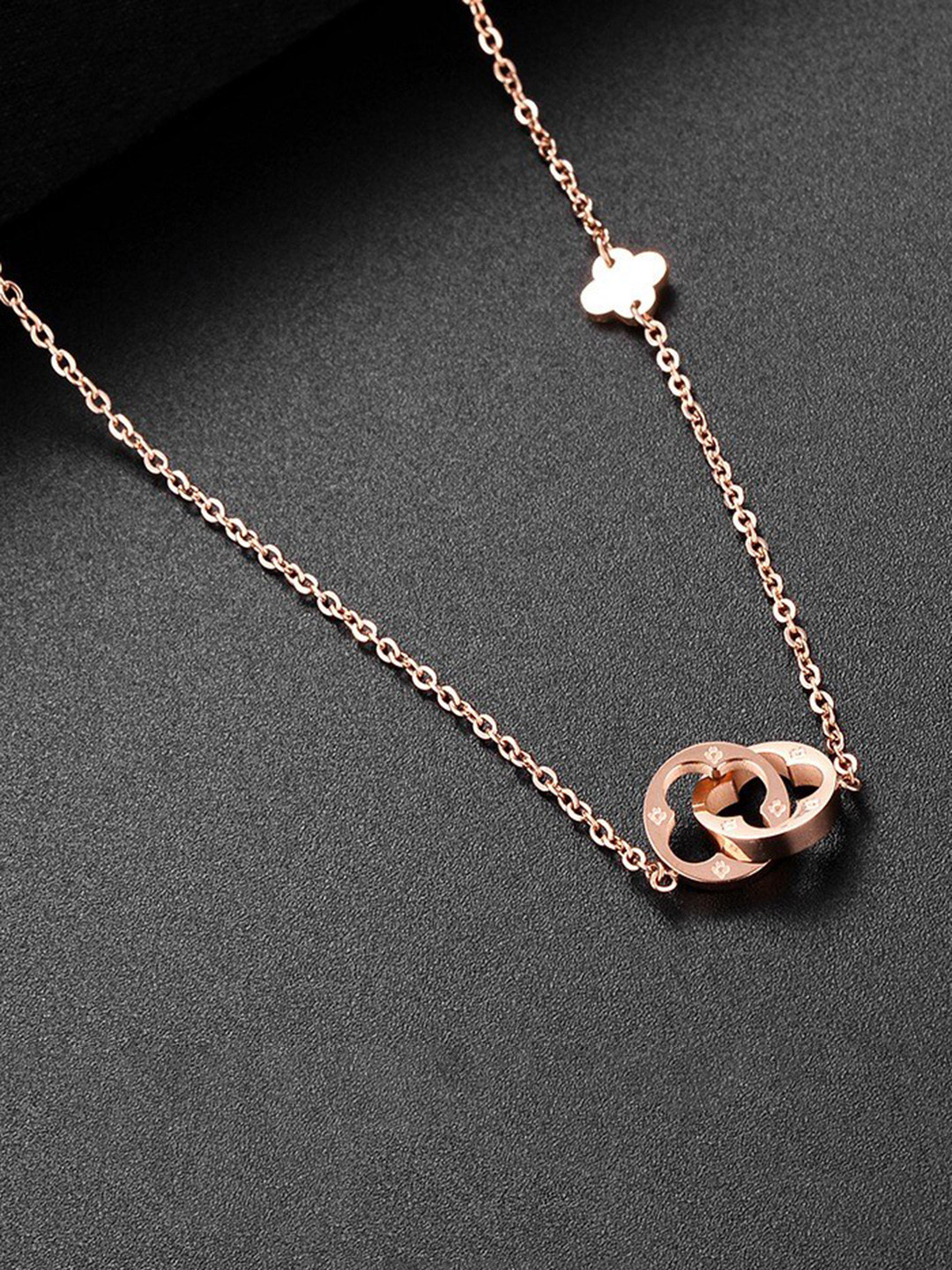 MYKI Rose Gold Gold Plated Stainless Steel Pendant with Chain