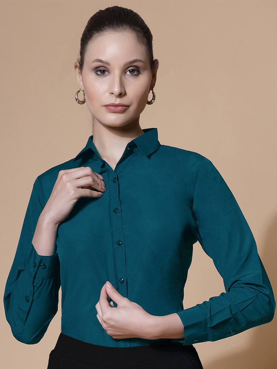 ASCIIBLUES Slim Fit Opaque Formal Shirt