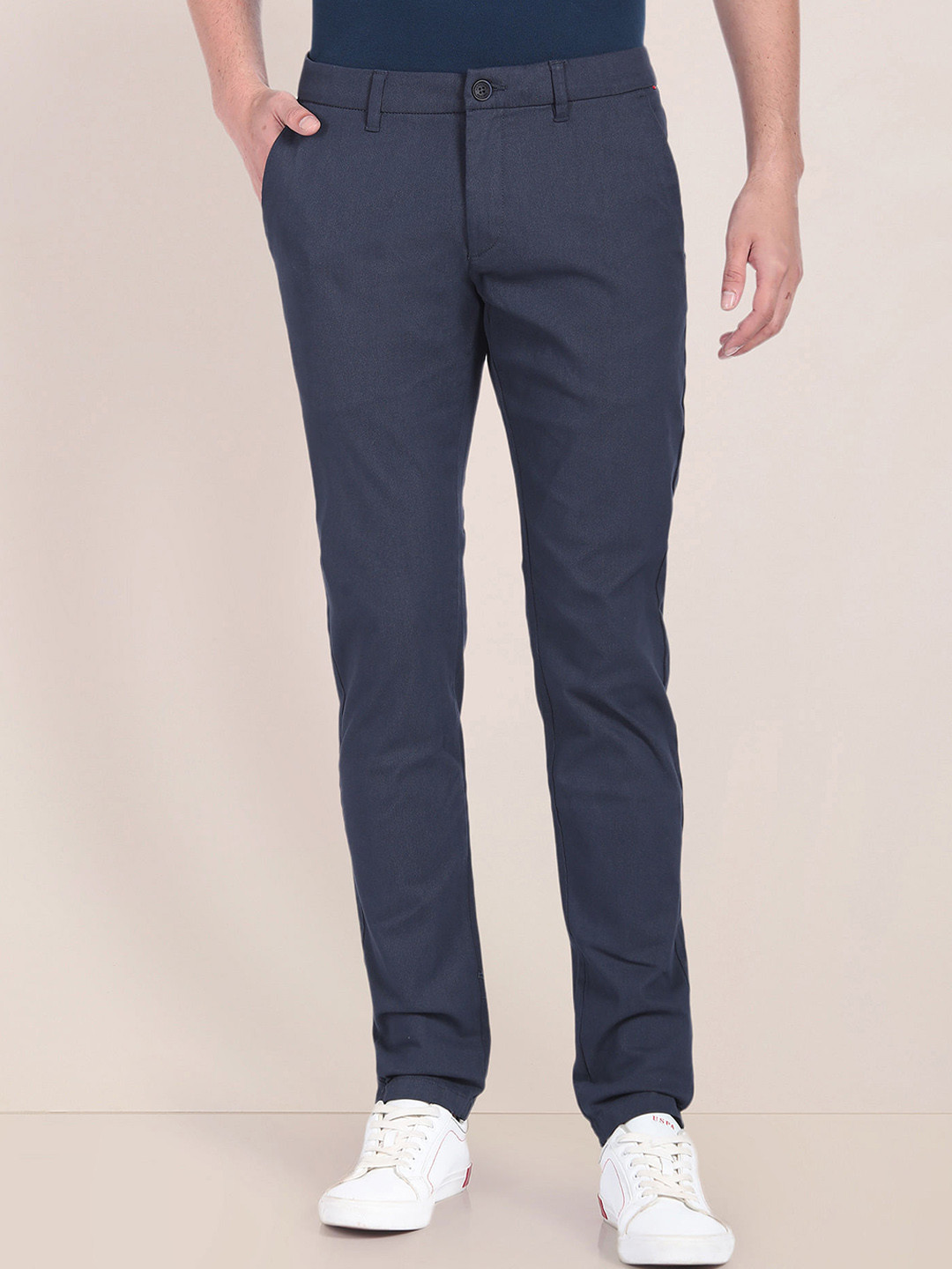 U.S. Polo Assn. Men Mid Rise Plain Chinos
