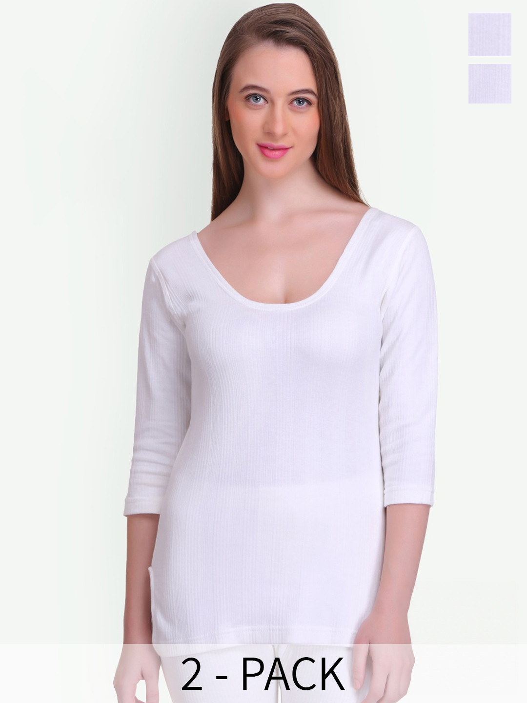 T.T. Pack of 2 Elite Round Neck Thermal Tops