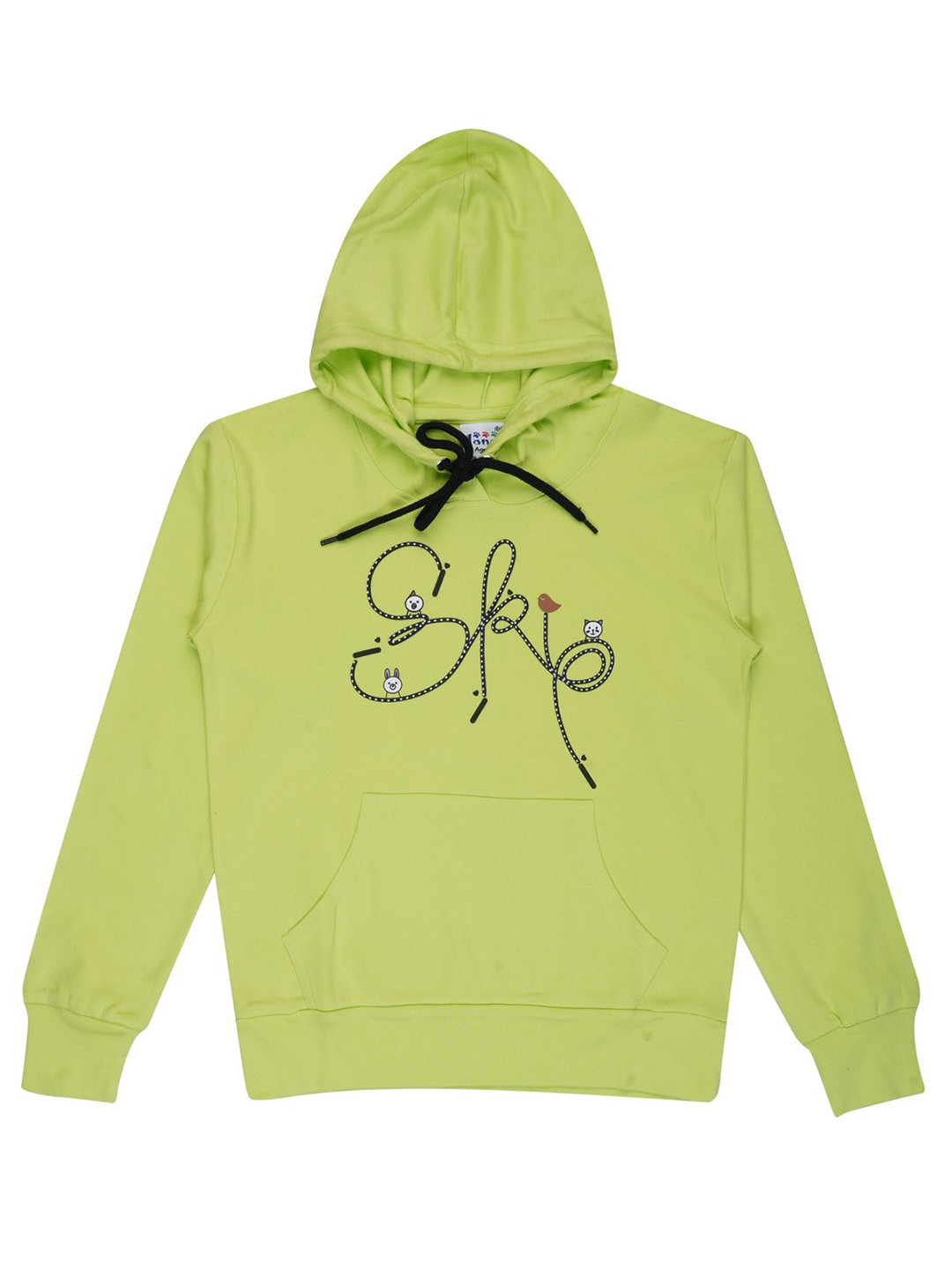 dongli Kids Typography Printed Hooded Pure Cotton Pullover Sweatshirt