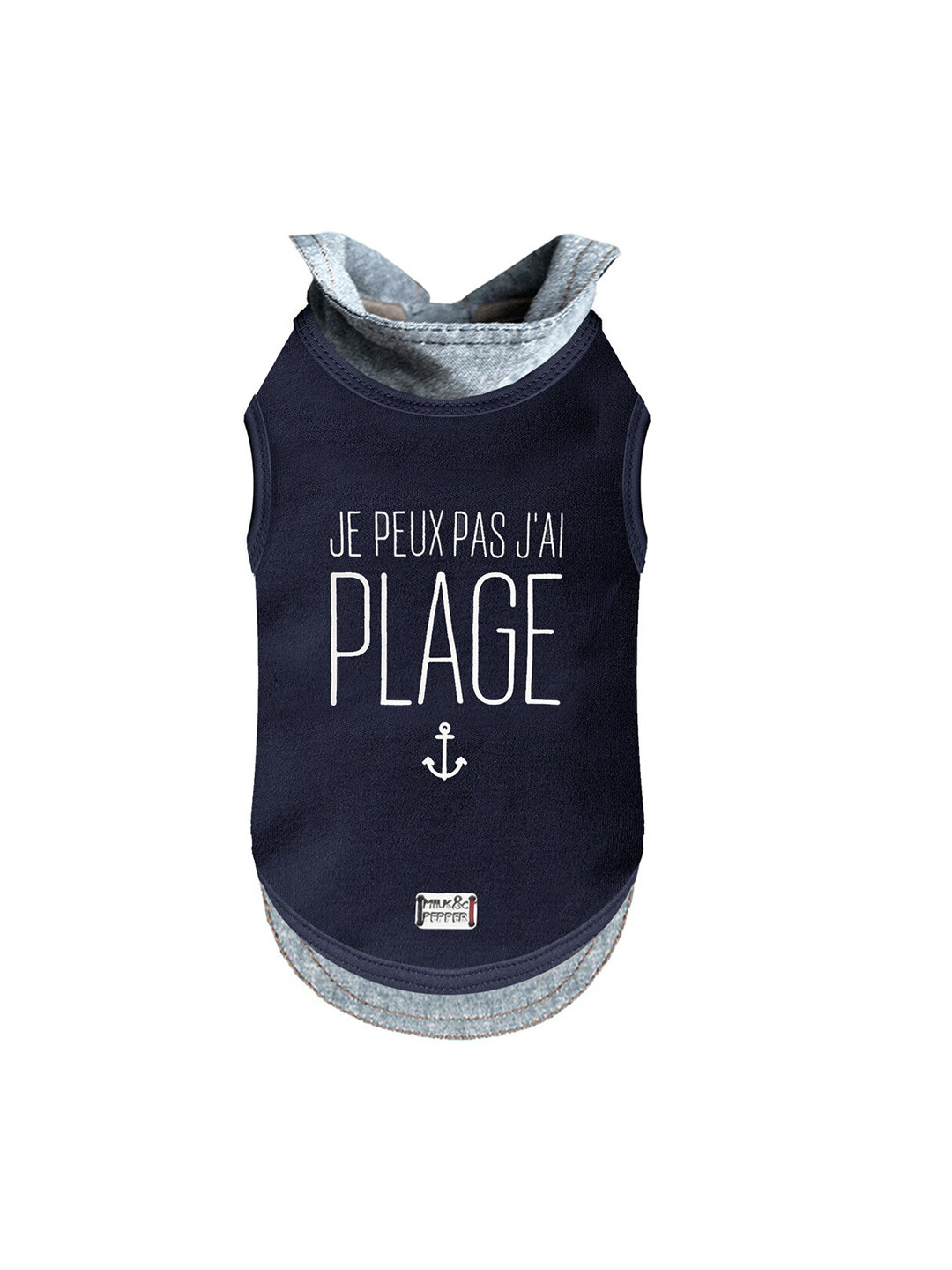 Milk & Pepper Navy Blue Polo Dog Tshirts