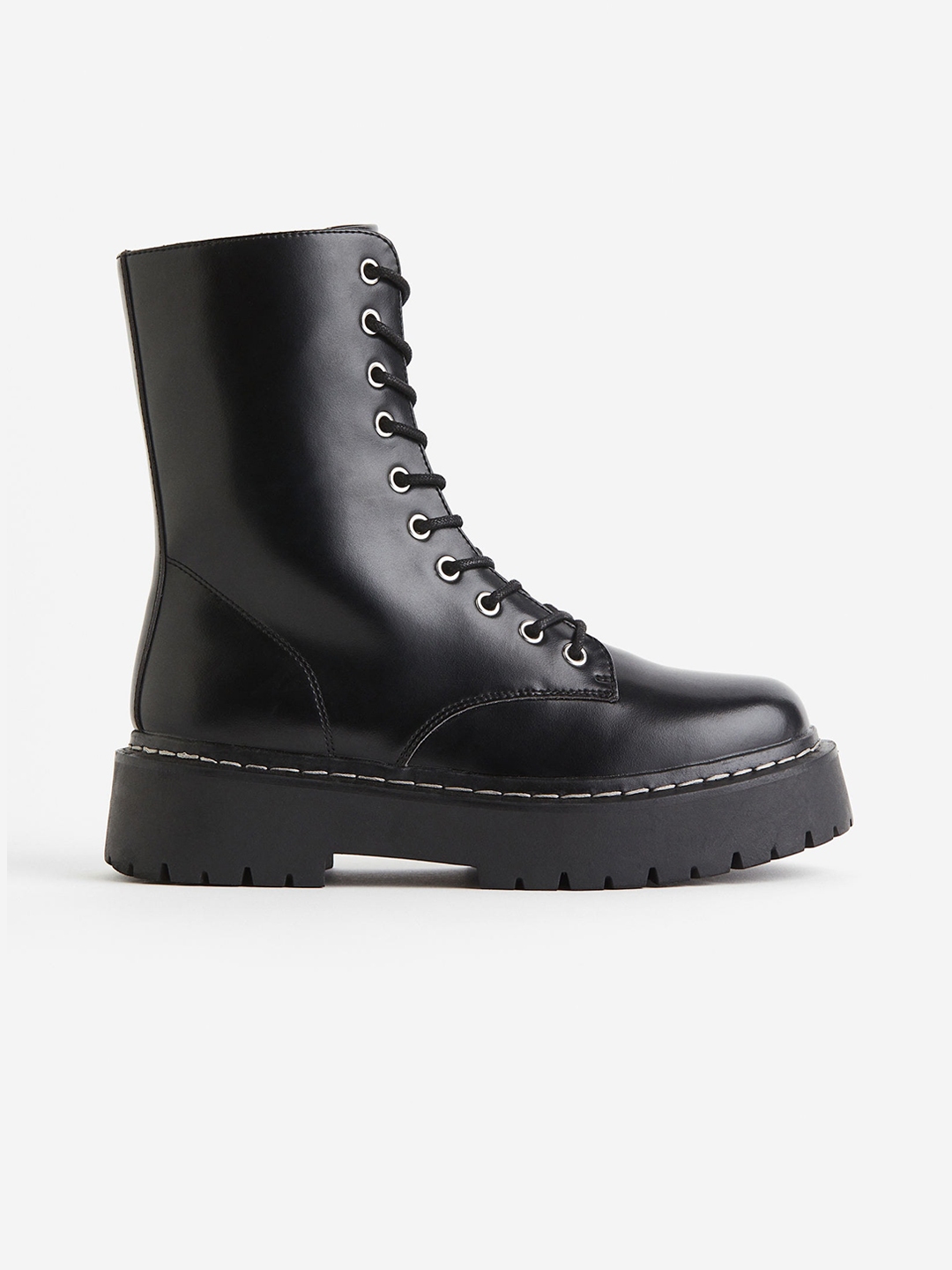 H&m black shop lace up boots