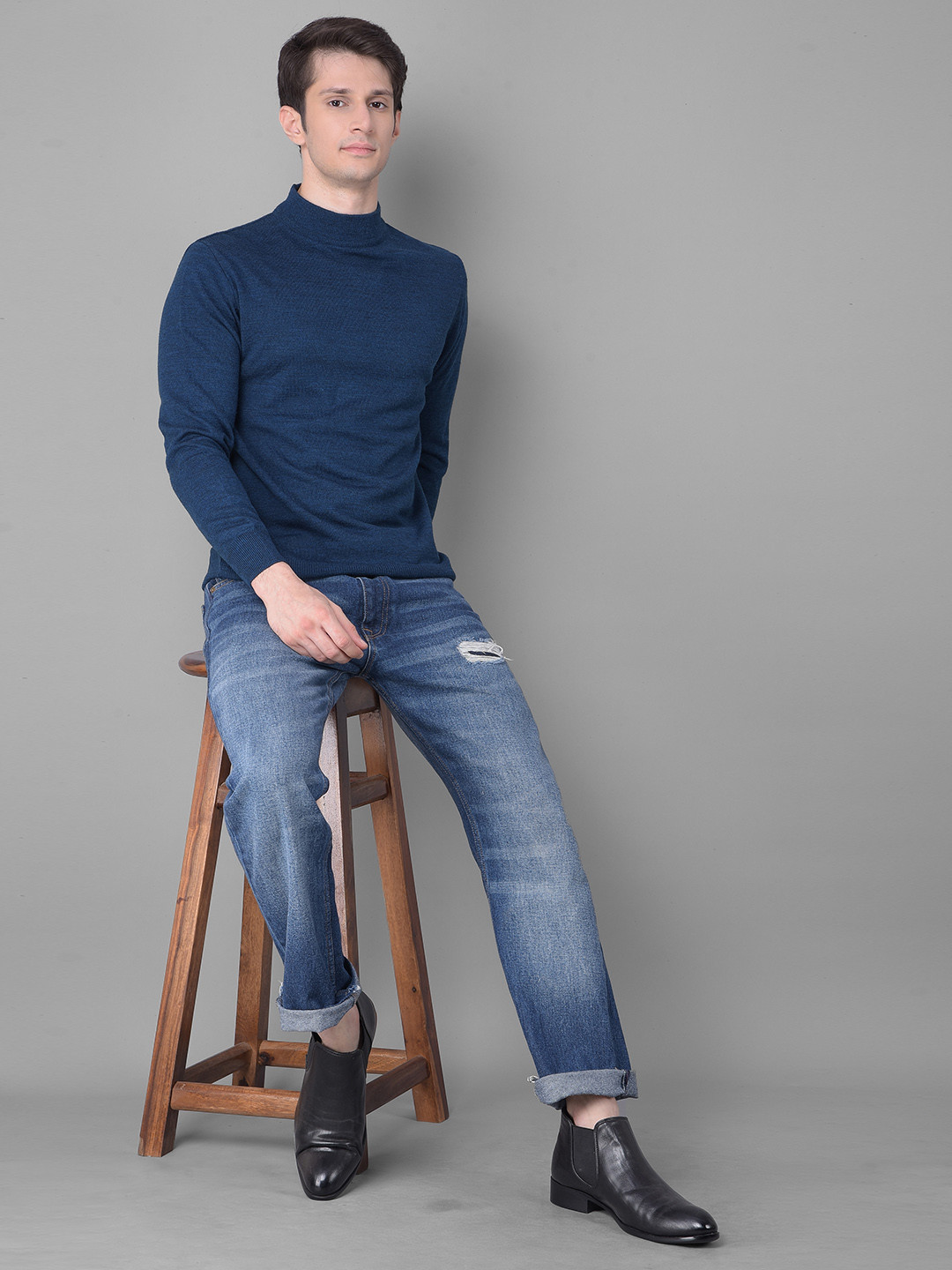 Crimsoune Club Turtle Neck Acrylic Pullover