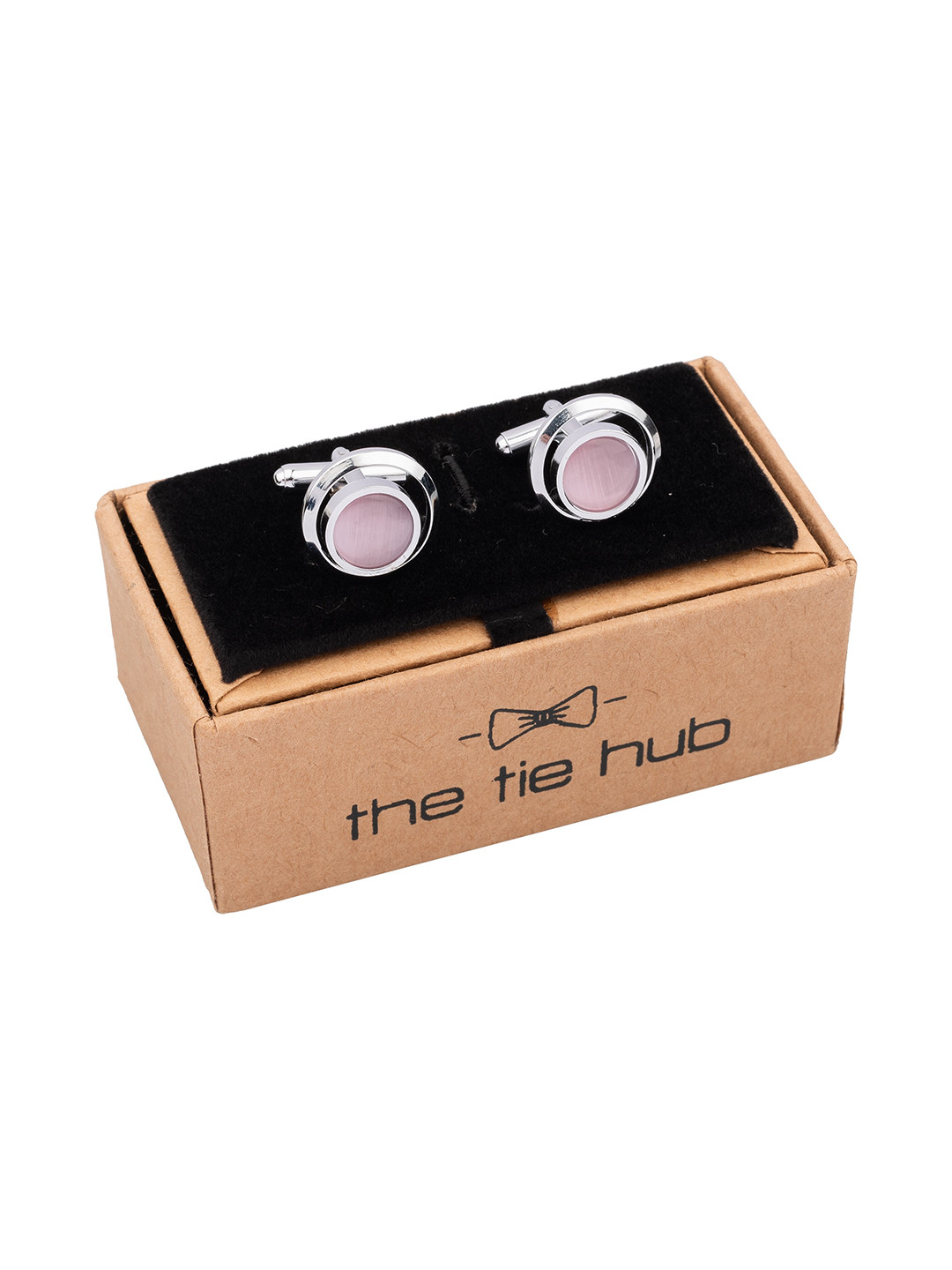 The Tie Hub Rhodium-Plated Brass Cufflink