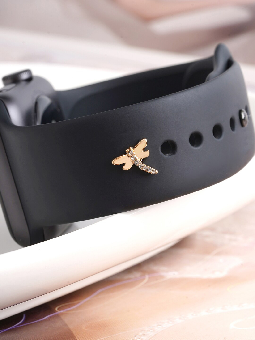 JOKER & WITCH Women Embellished Stone-Studded Dragonfly Watch Charms