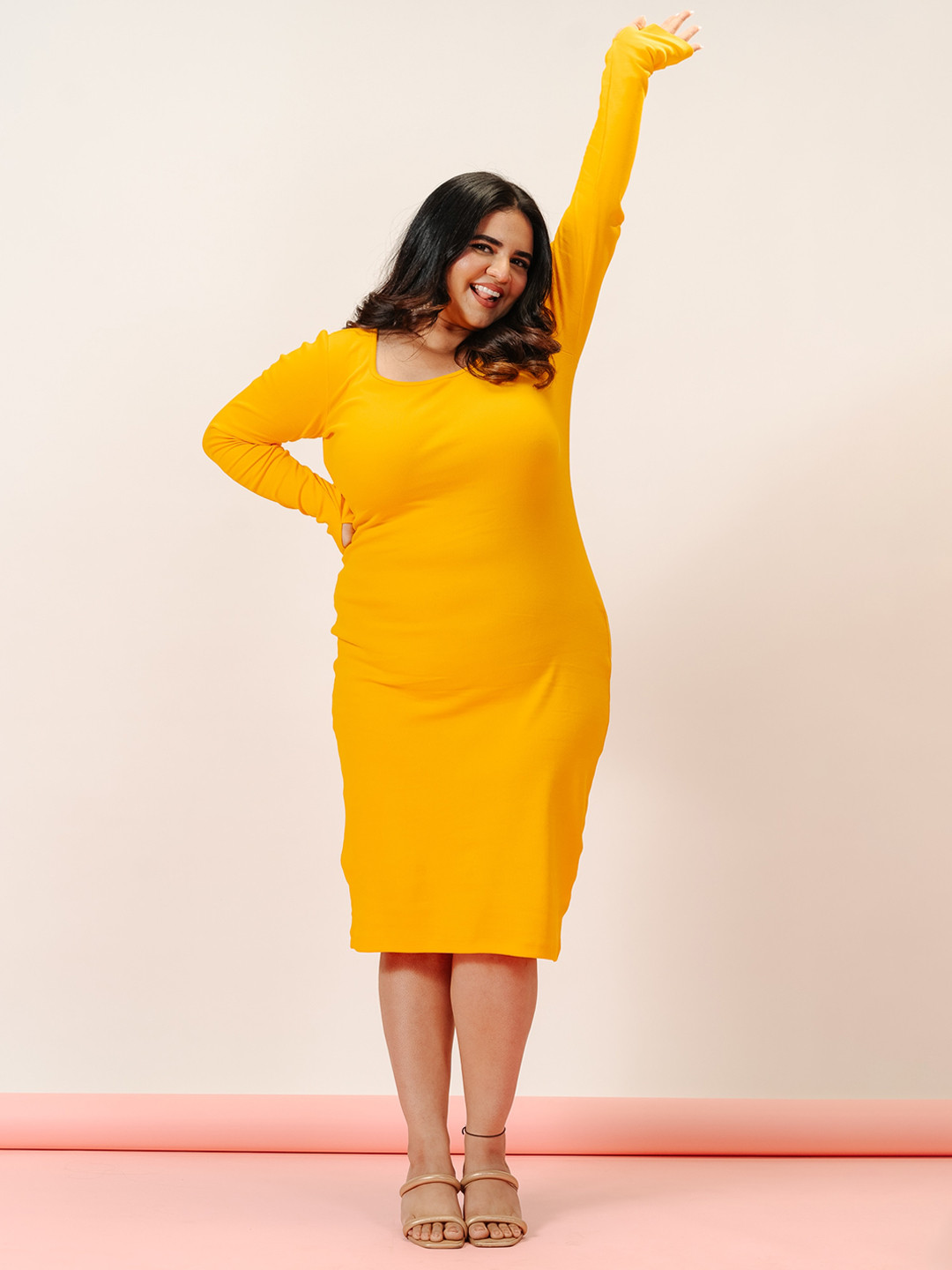 FREAKINS Plus Size Sheath Midi Dress