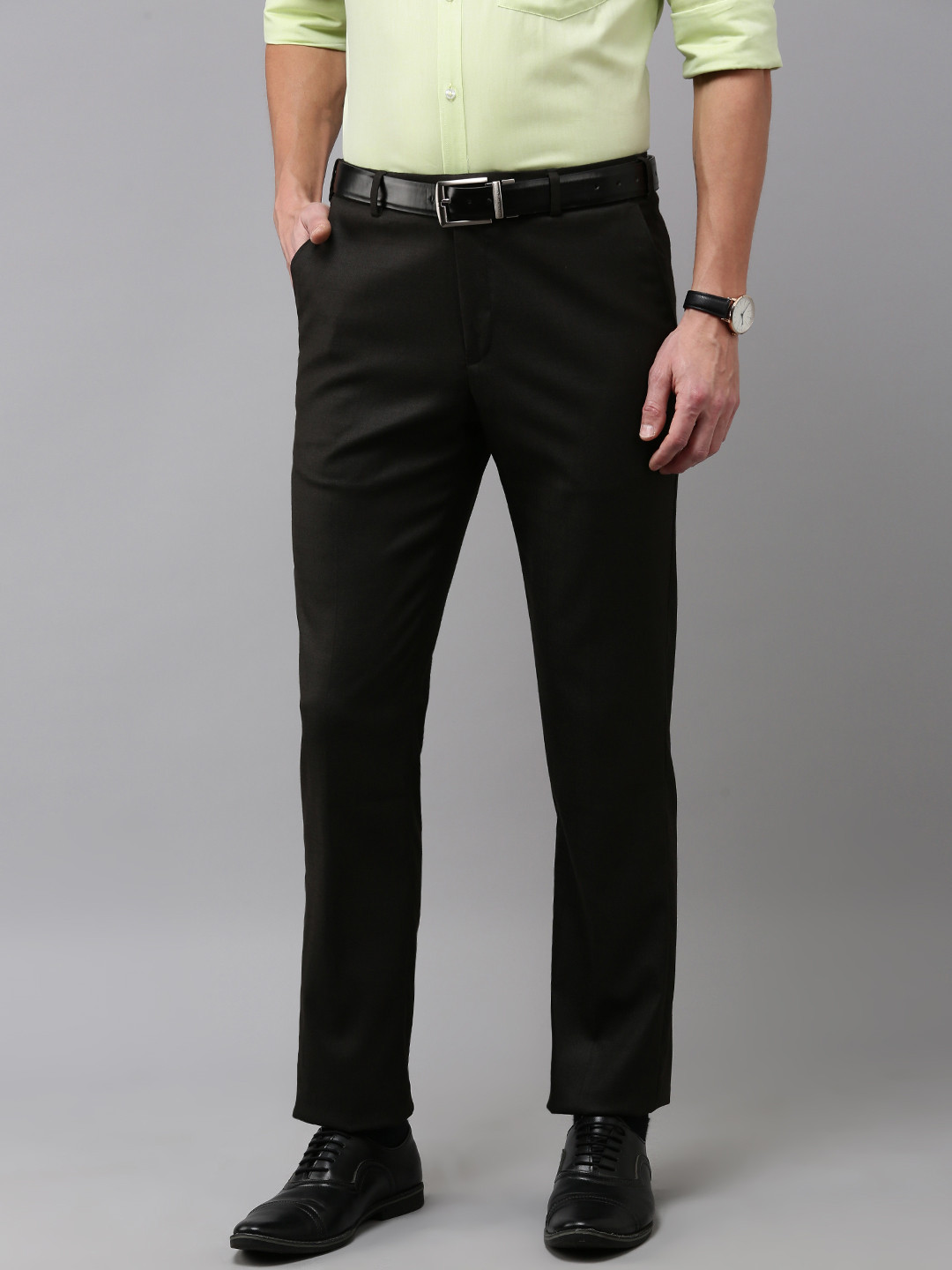 Park Avenue Men Checked Formal Trousers