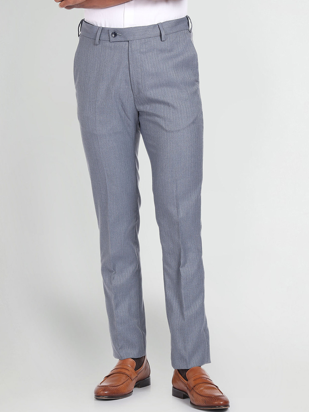 Arrow Men Vertical Stripes Twill Trousers