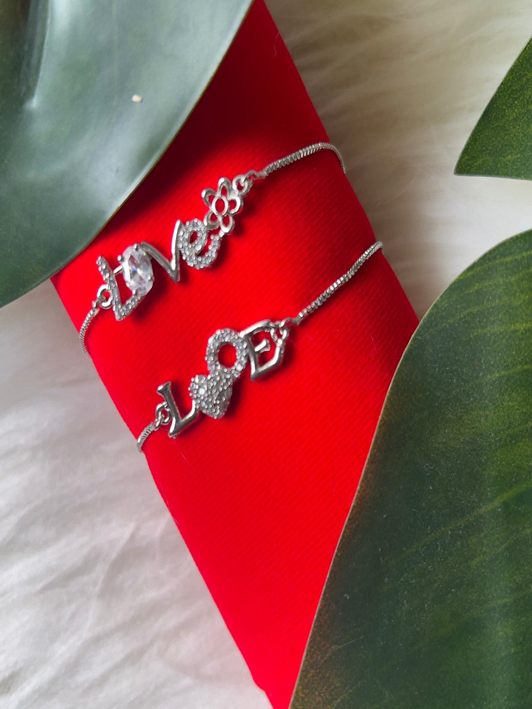 I Jewels Set Of 2 Antique Silver-Plated Charm Bracelet