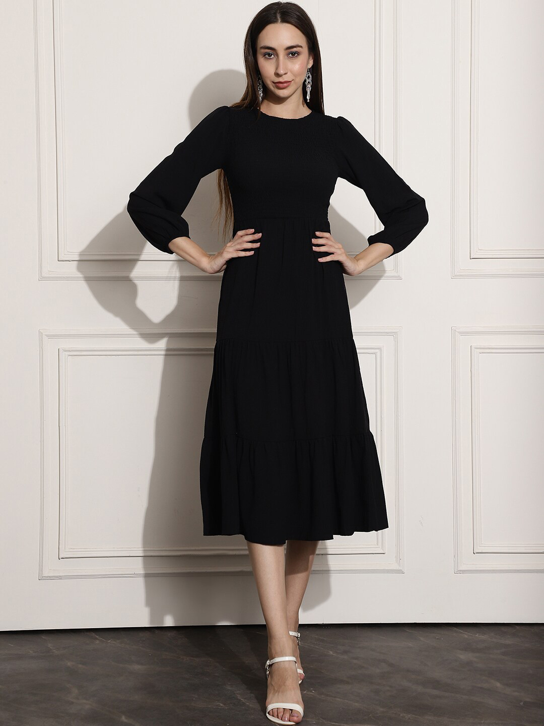 NoBarr A-Line Midi Dress