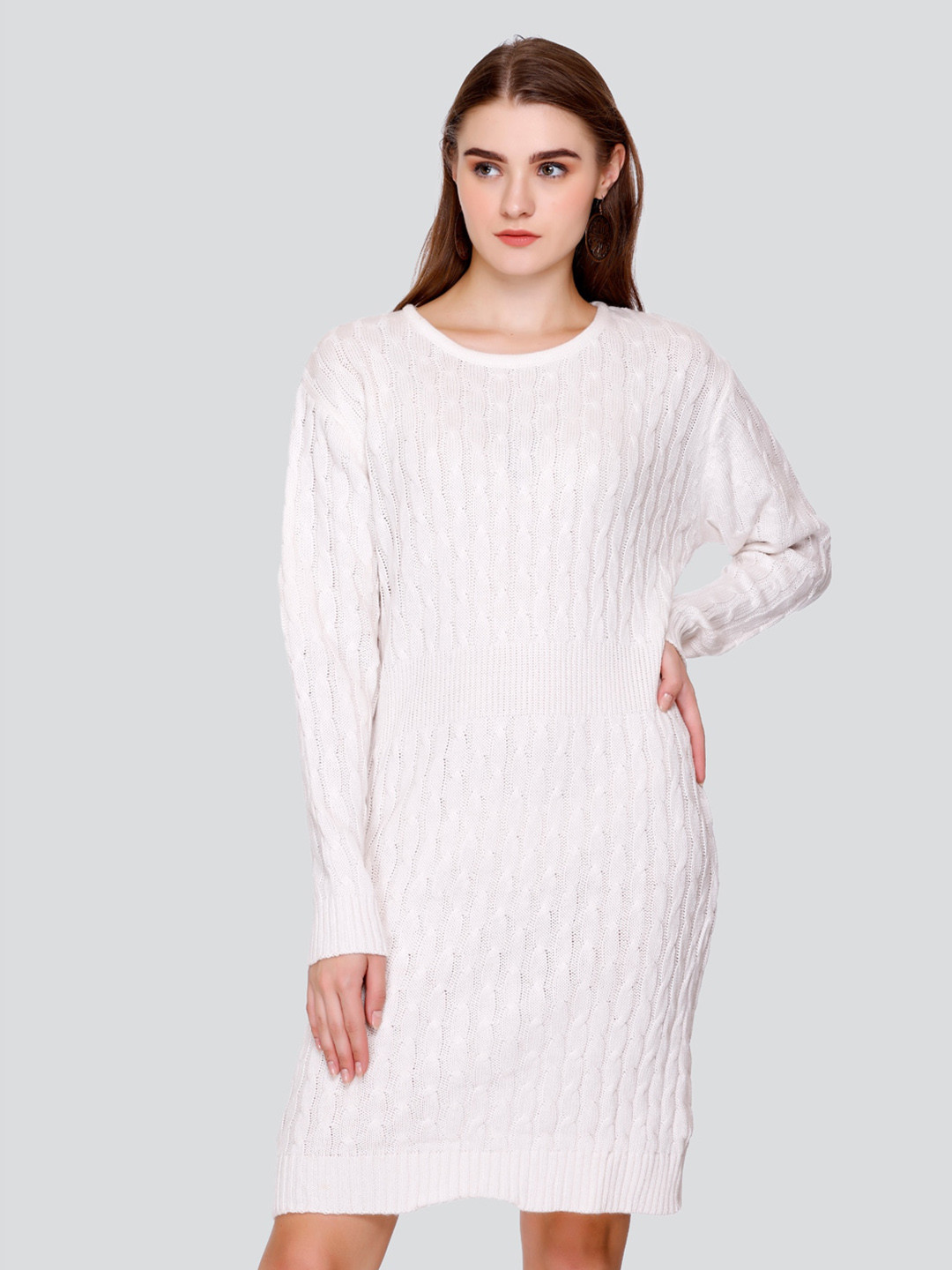 GOSHA & MAU Self Design Acrylic Jumper Dress