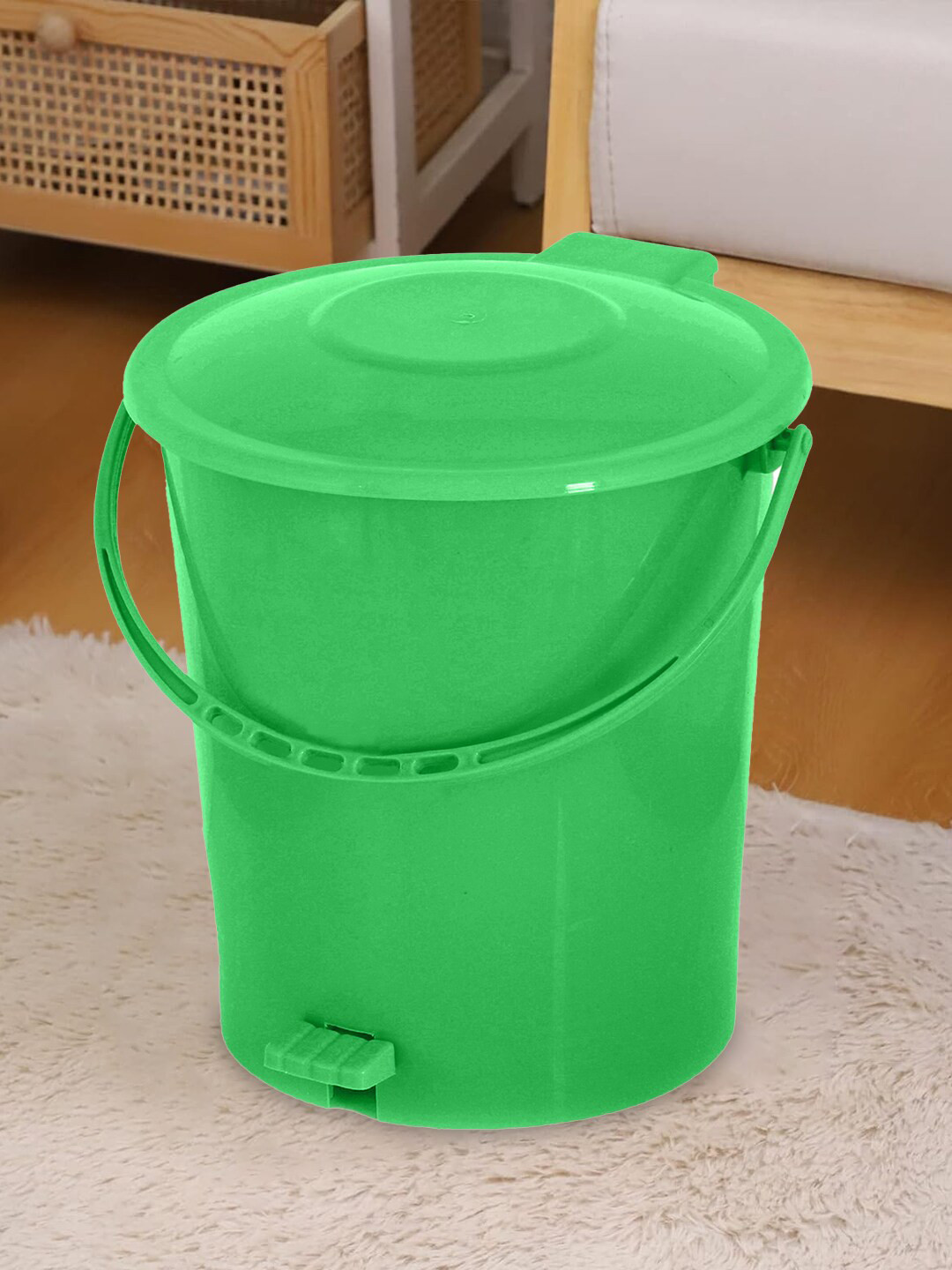Kuber Industries Green Pedal Dustbins 10 L Each