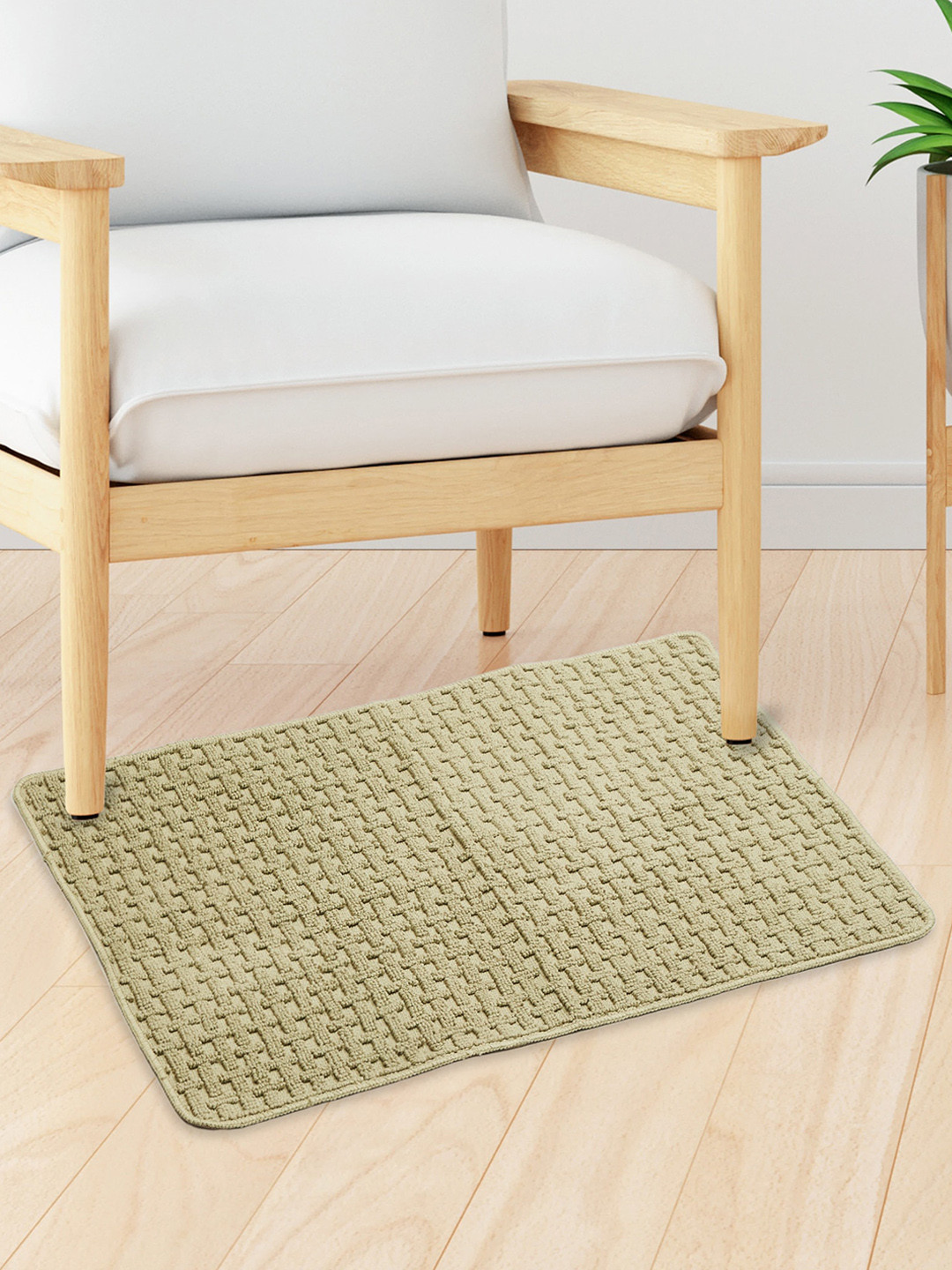 Home Centre Green Nicolas Concrete Tufted Dhurrie