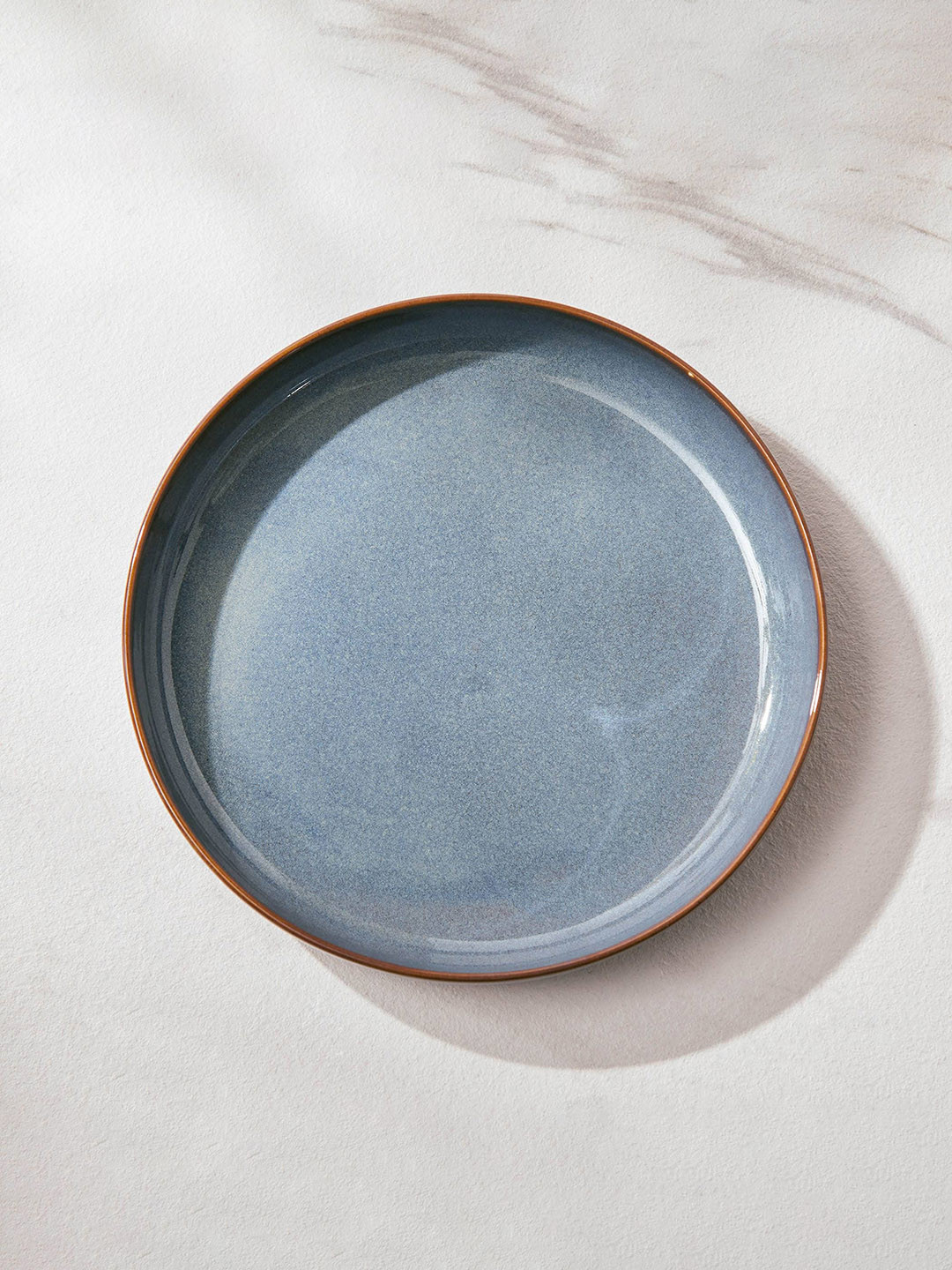 Home Centre Capiz Grigio Grey Porcelain Serving Plate