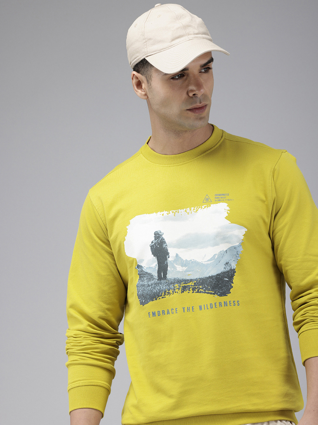 Wildcraft Graphic Printed Crew Neck Pure Cotton Sweatshirt