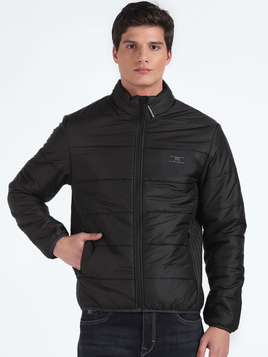 Flying Machine Mock Collar Bomber Jacket