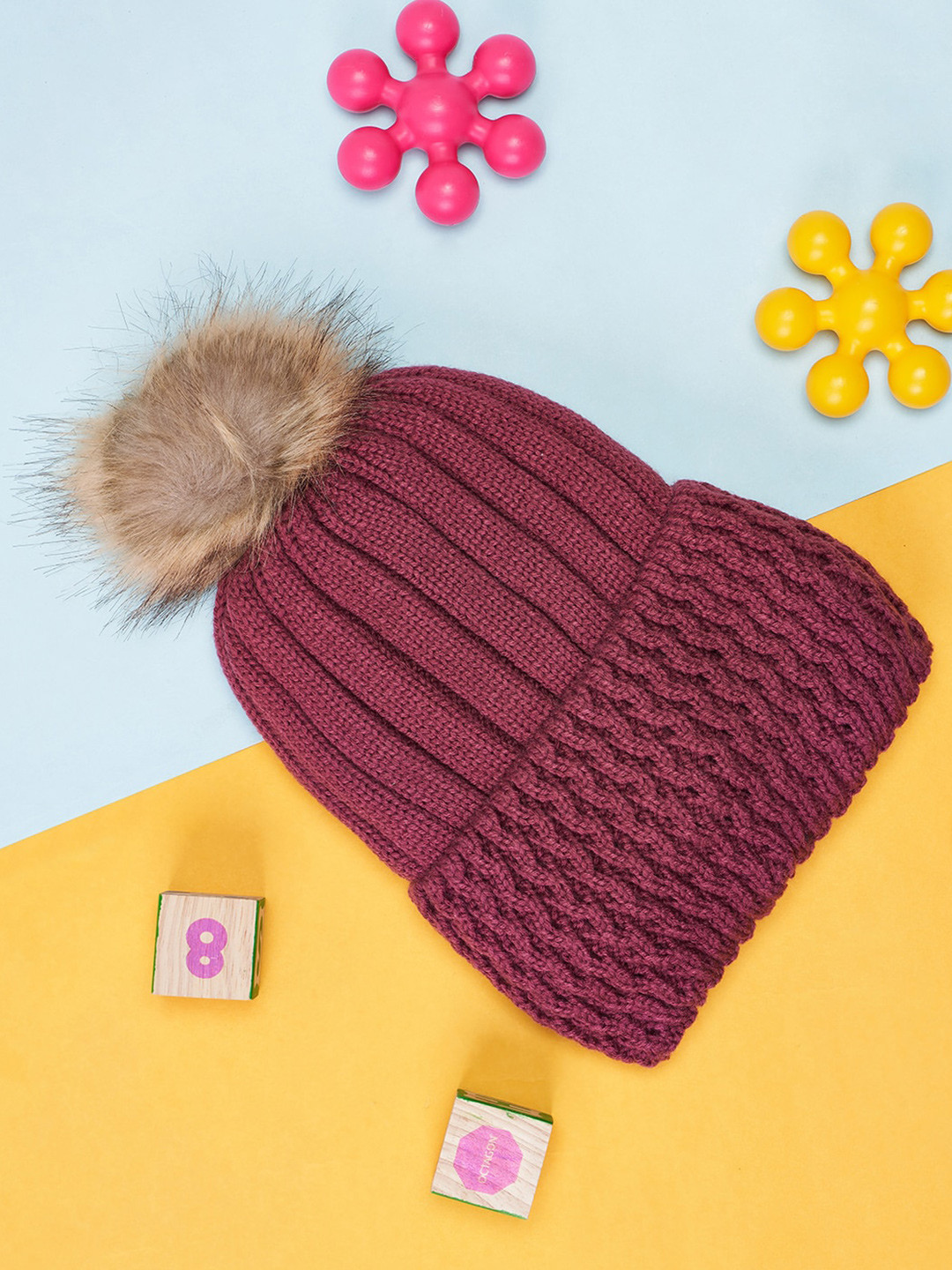 Forever Glam by Pantaloons Women Self Design Acrylic Beanie