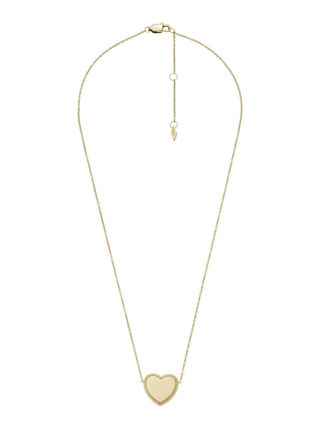 Fossil Stainless Steel Heart-Shaped Pendant With Chain