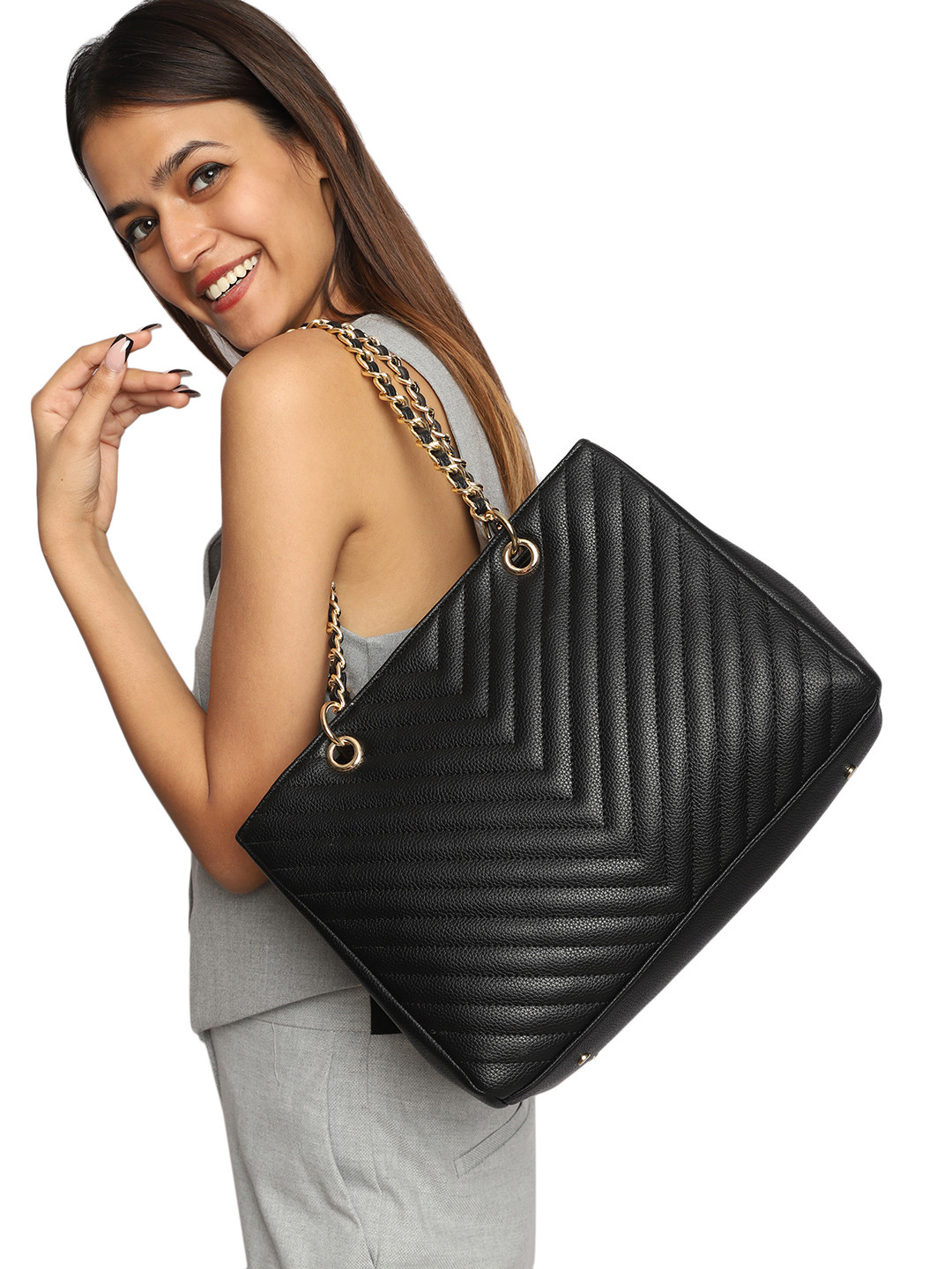 MINI WESST Structured Quilted Tote Bag