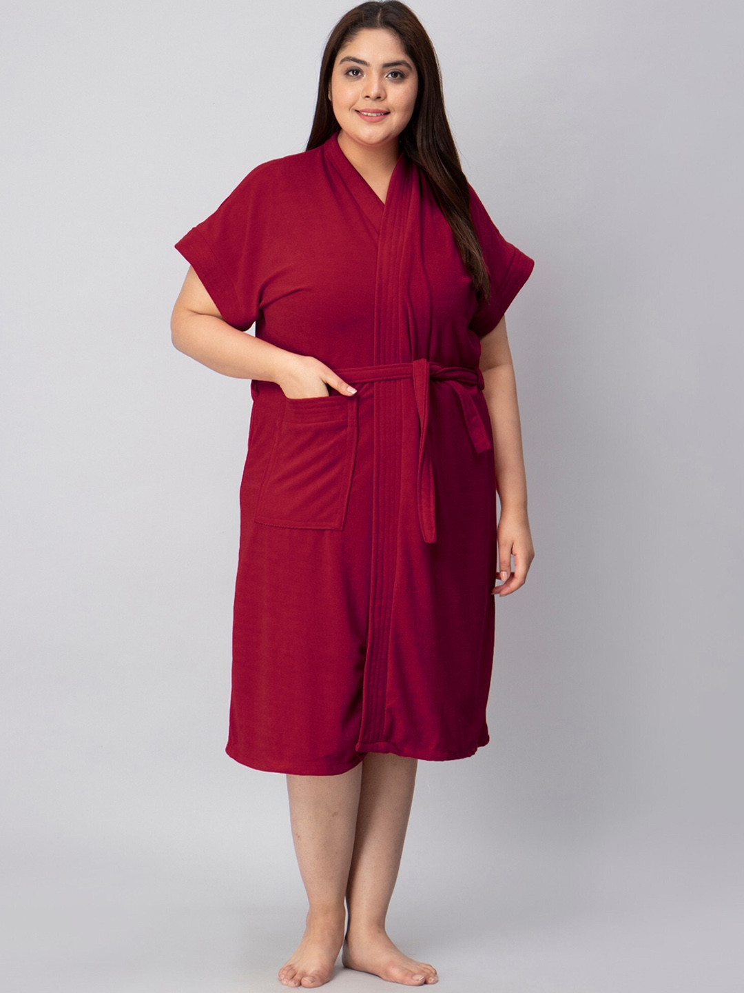 HotGown Plus Size Short Sleeved Bath Robe
