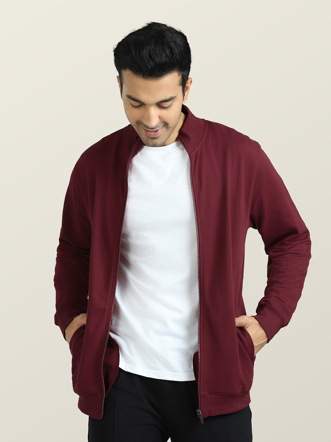 XYXX Men Regular Fit Solid Zip Up Jacket