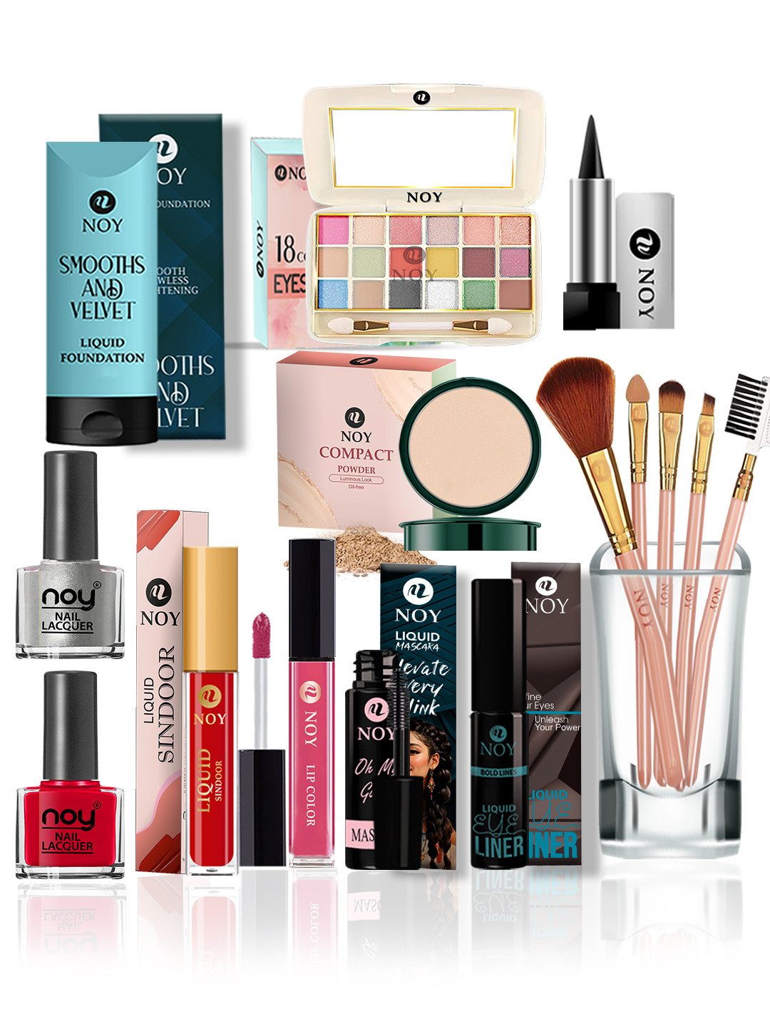 NOY 15 Pcs High Quality Makeup Combo For Gorgeous Look - Combo No 558