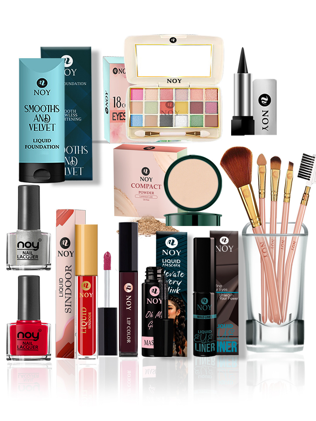 NOY 15 Pcs Makeup Combo For Natural Glow - Combo No. 561