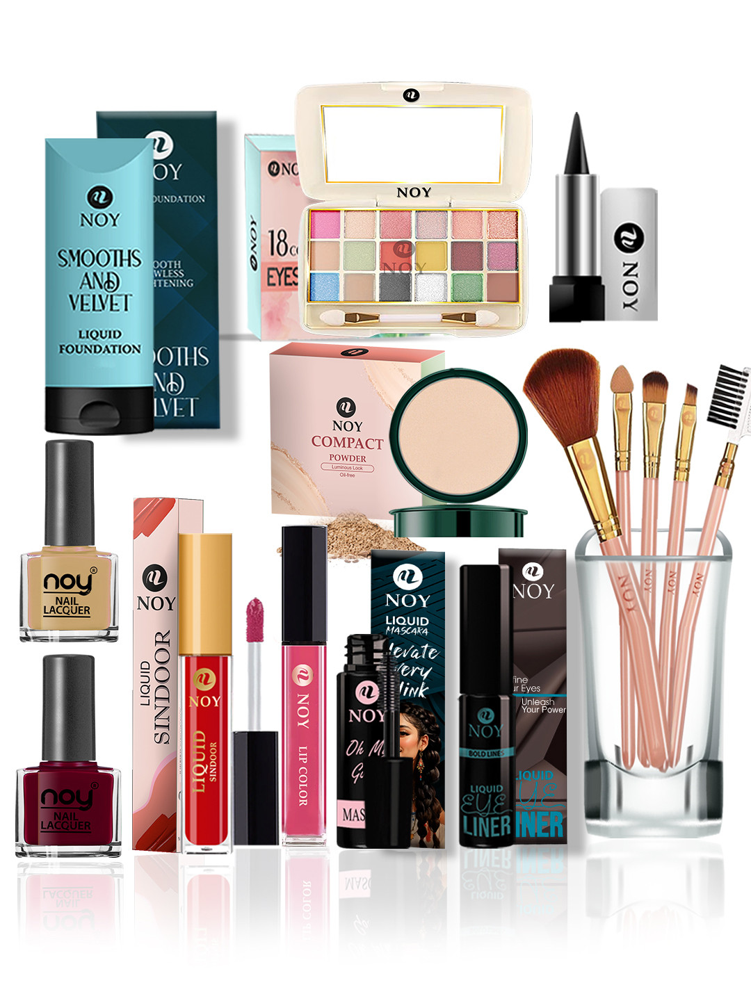 NOY 15 Pcs Iconic Makeup Combo - Legendary Duo For Iconic Beauty Moments - Combo No 126