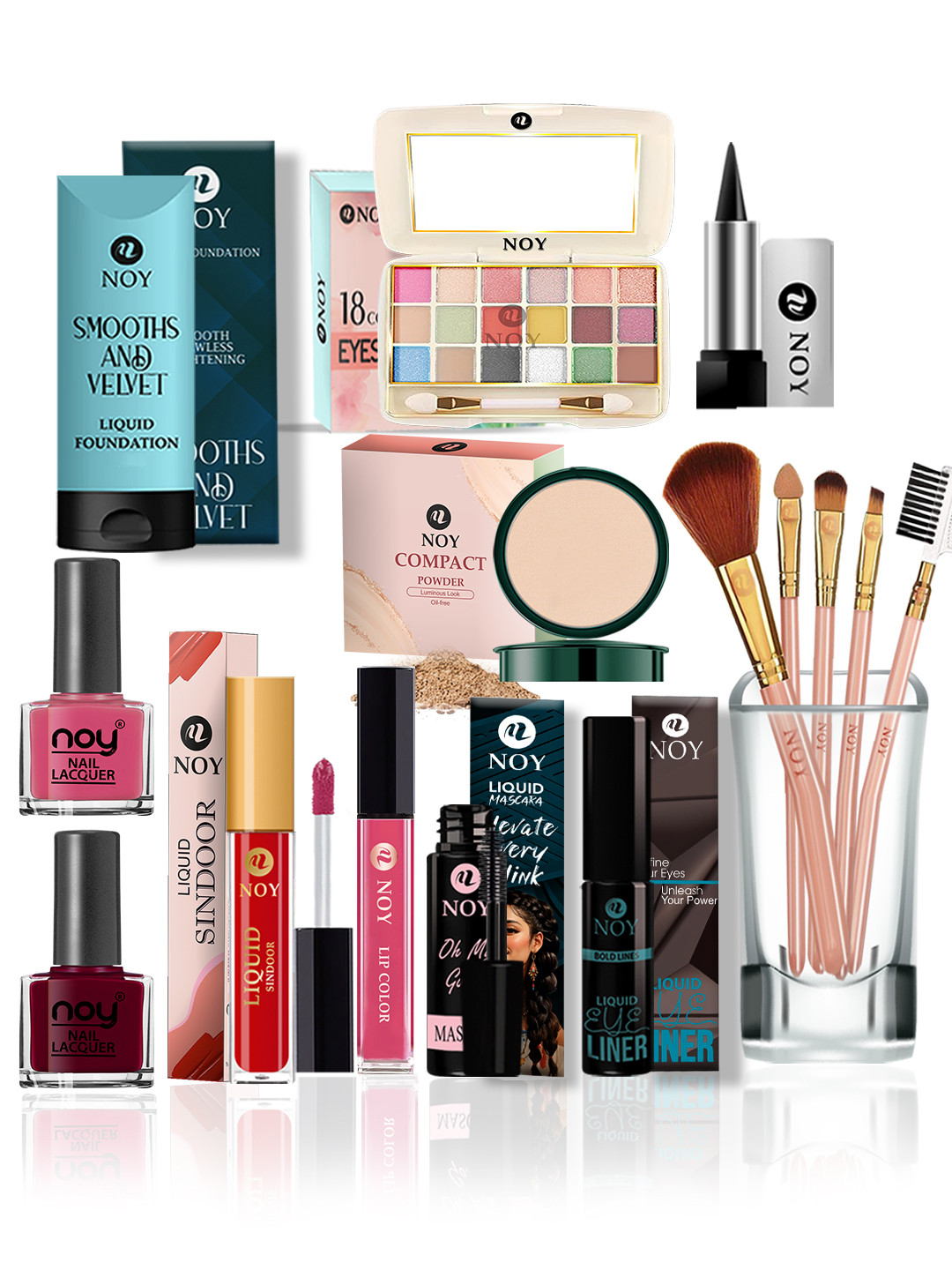 NOY 15 Pcs Serenade Makeup Combo- Melodic Beauty Achieved In Perfect Pairing- Combo No 206