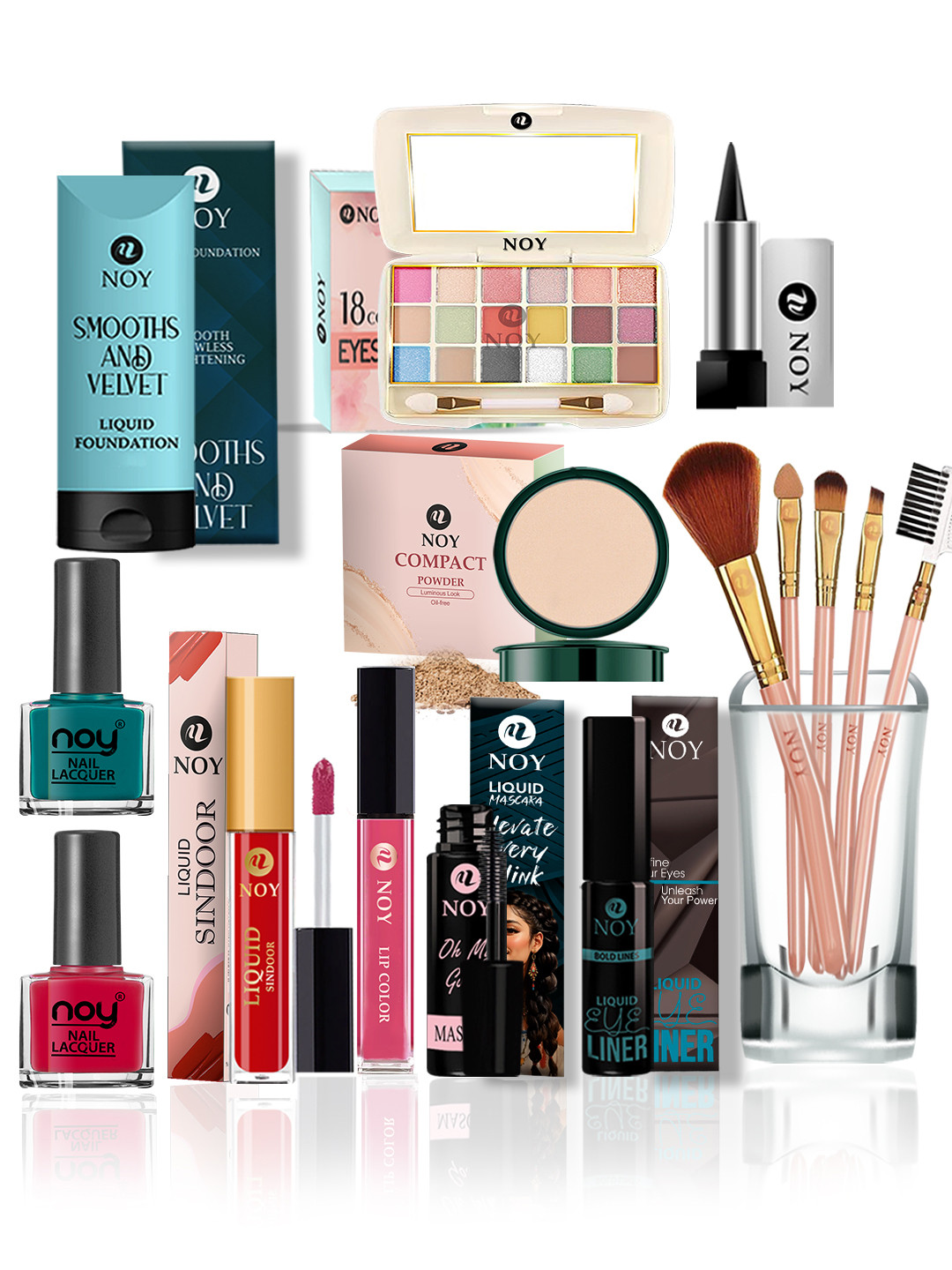 NOY 15 Pcs Iconic Makeup Combo - Legendary Duo For Iconic Beauty Moments - Combo No 326